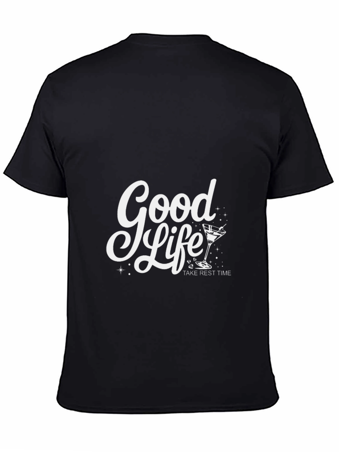 Good Life Take Rest Time Black Graphic Tee