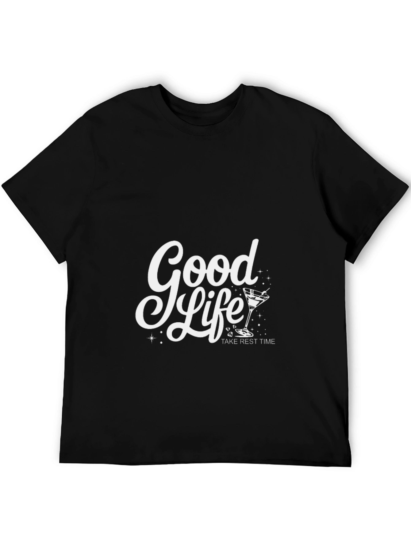 Good Life Take Rest Time Black Graphic Tee