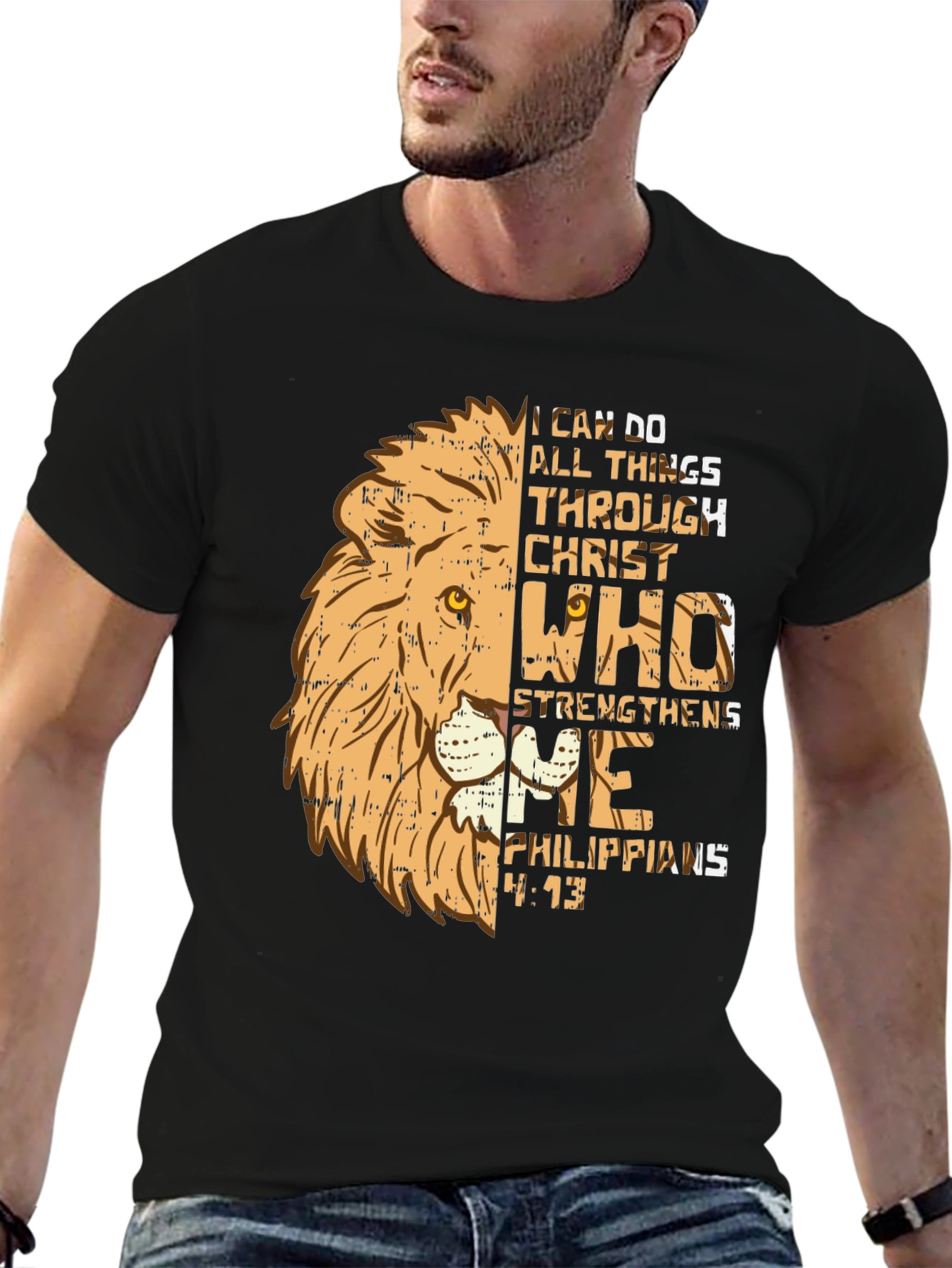 Christian Lion T-Shirt - I Can Do All Things