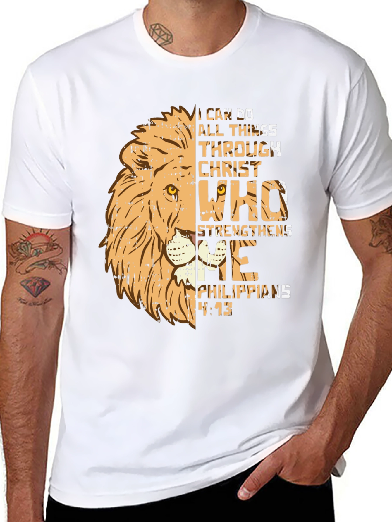 Christian Lion T-Shirt - I Can Do All Things