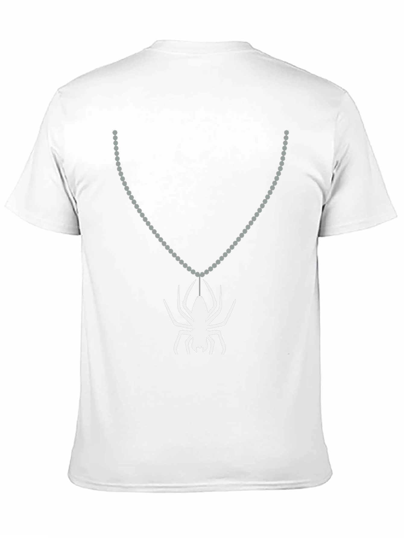 Spider Necklace Graphic Tee - Creepy Cool Style