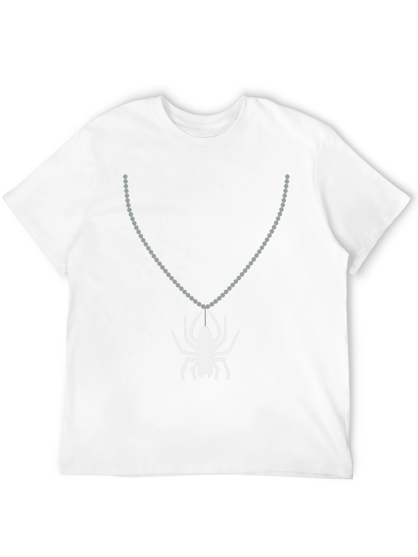 Spider Necklace Graphic Tee - Creepy Cool Style