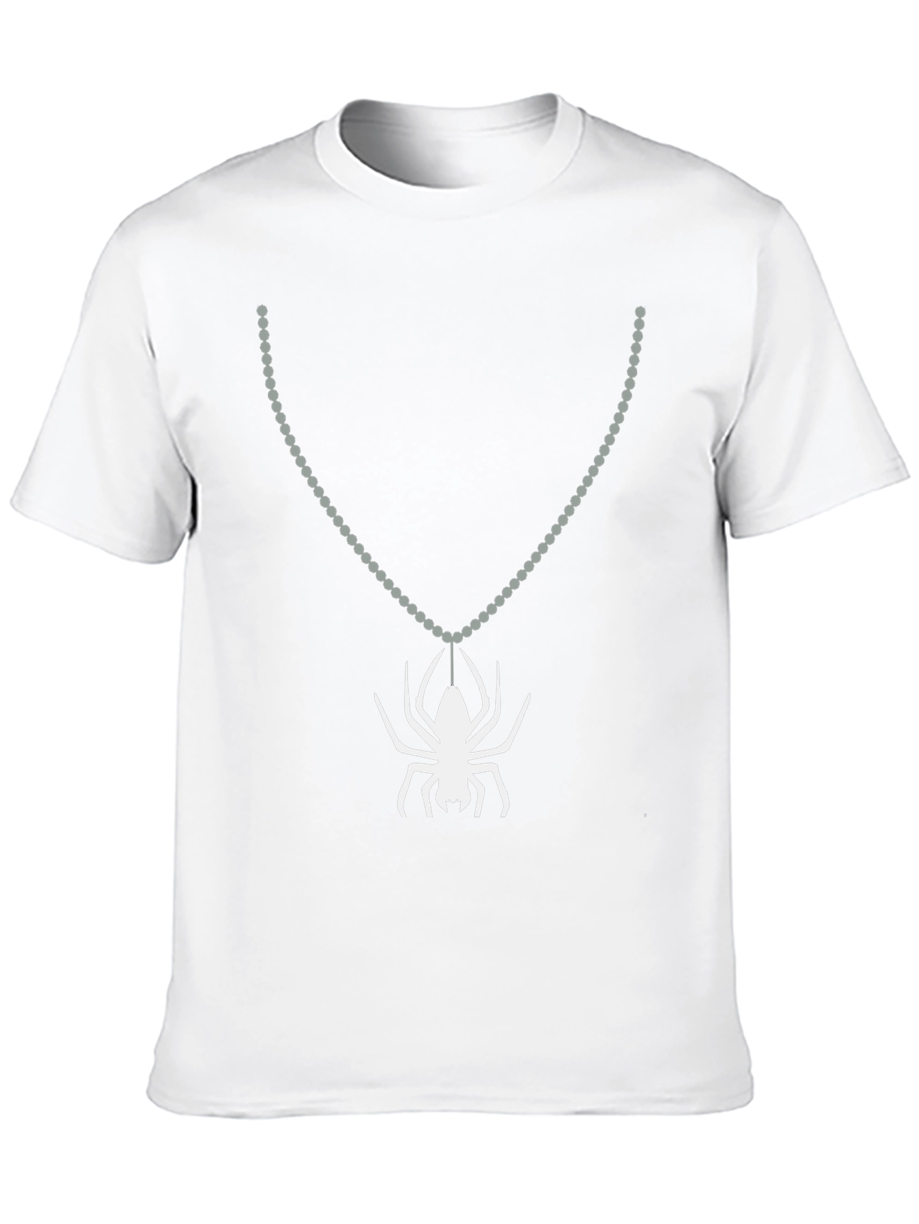 Spider Necklace Graphic Tee - Creepy Cool Style