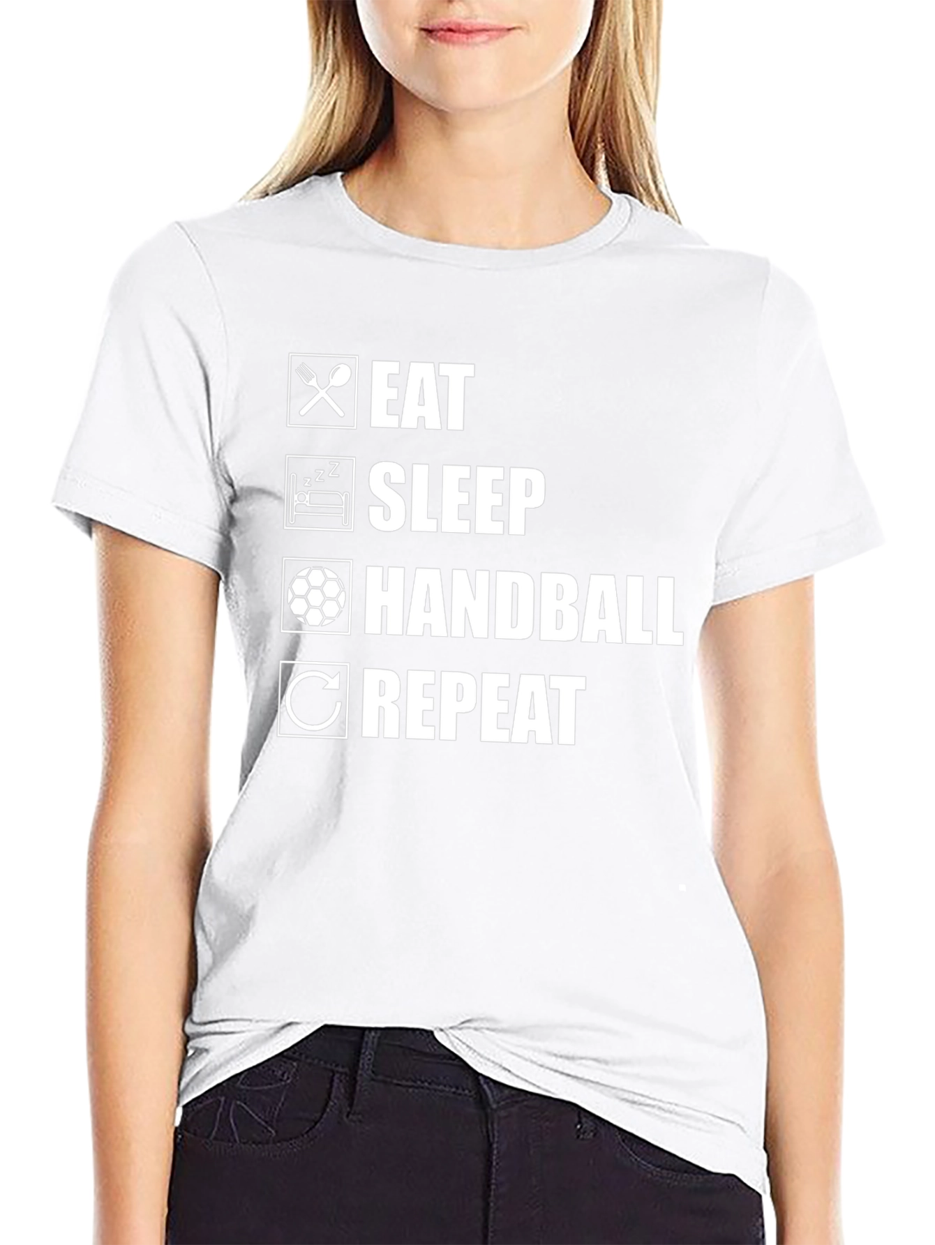 Eat Sleep Handball Repeat T-Shirt - Sport Tee
