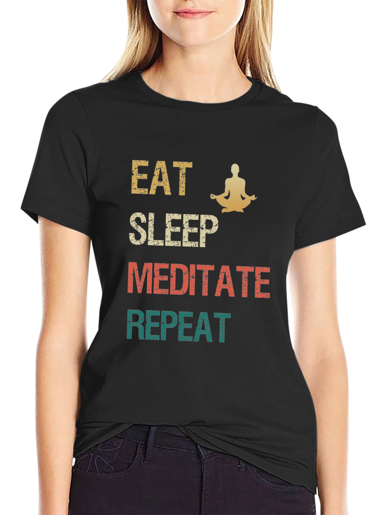 Eat Sleep Meditate Repeat T-Shirt