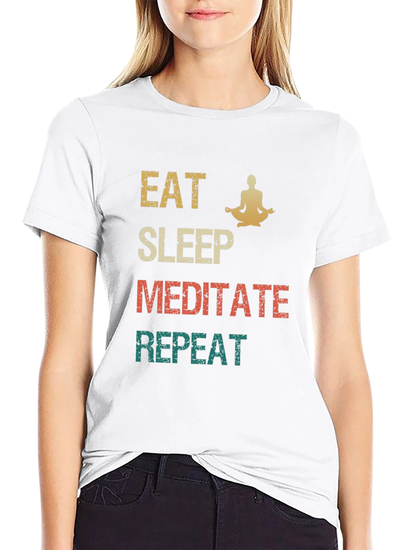 Eat Sleep Meditate Repeat T-Shirt