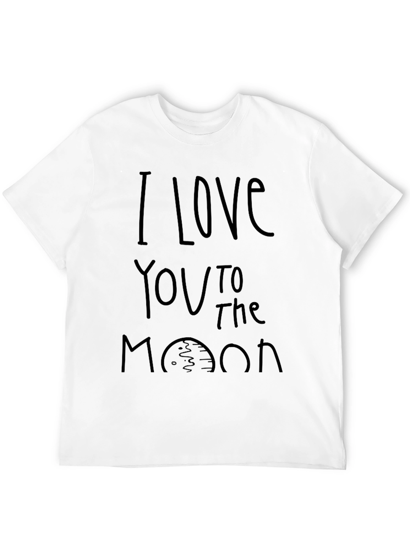 I Love You To The Moon Black Tee