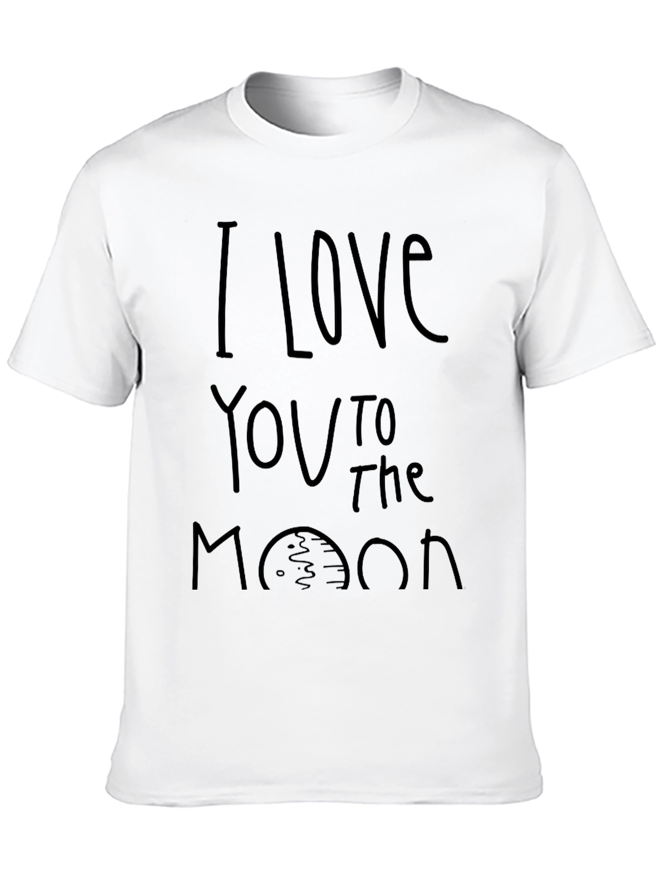 I Love You To The Moon Black Tee