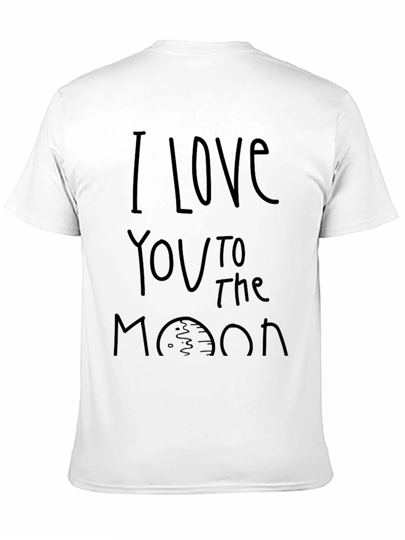 I Love You To The Moon Black Tee