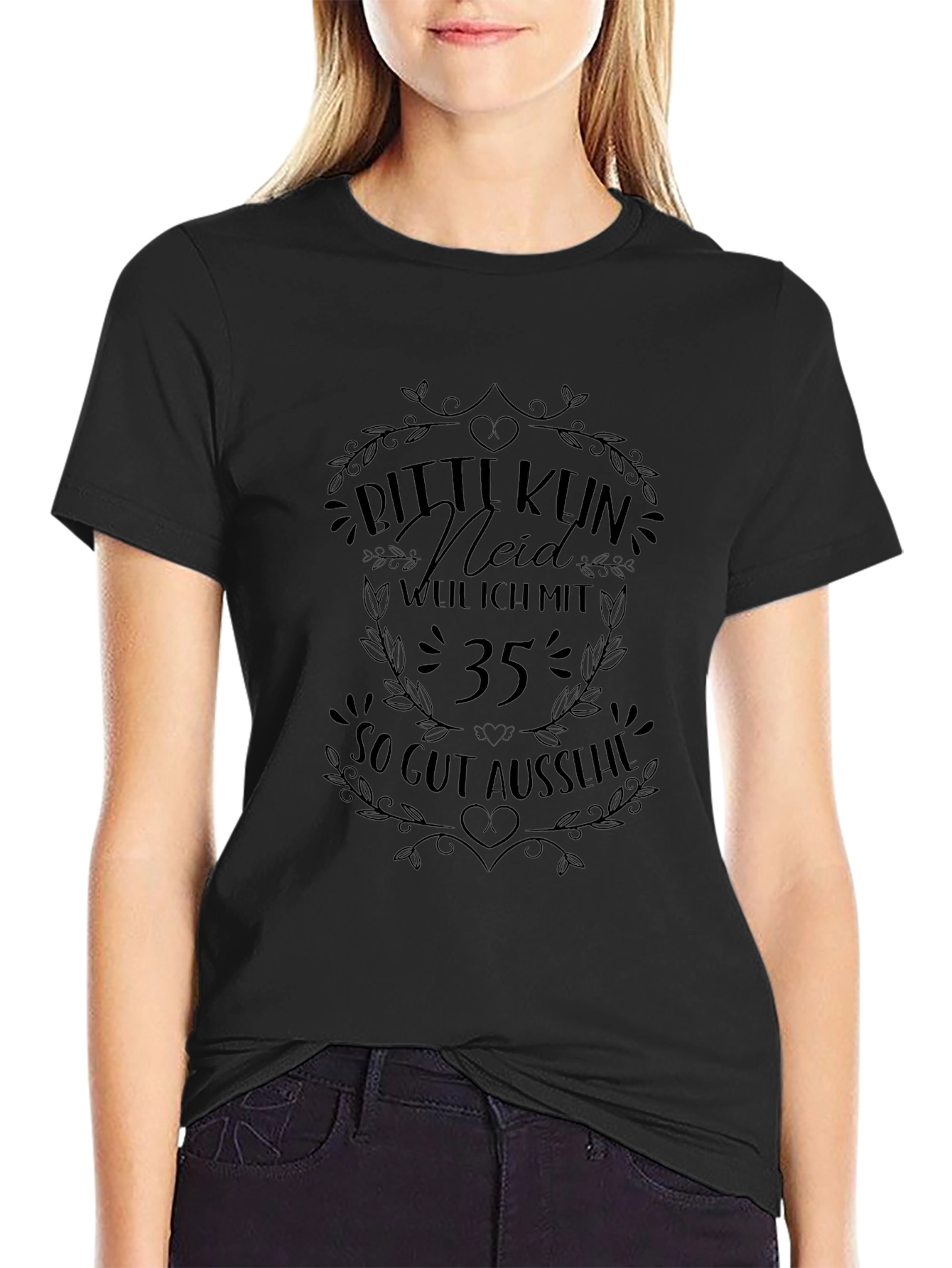 Funny 35th Birthday T-Shirt: Bitte Kun Neid!