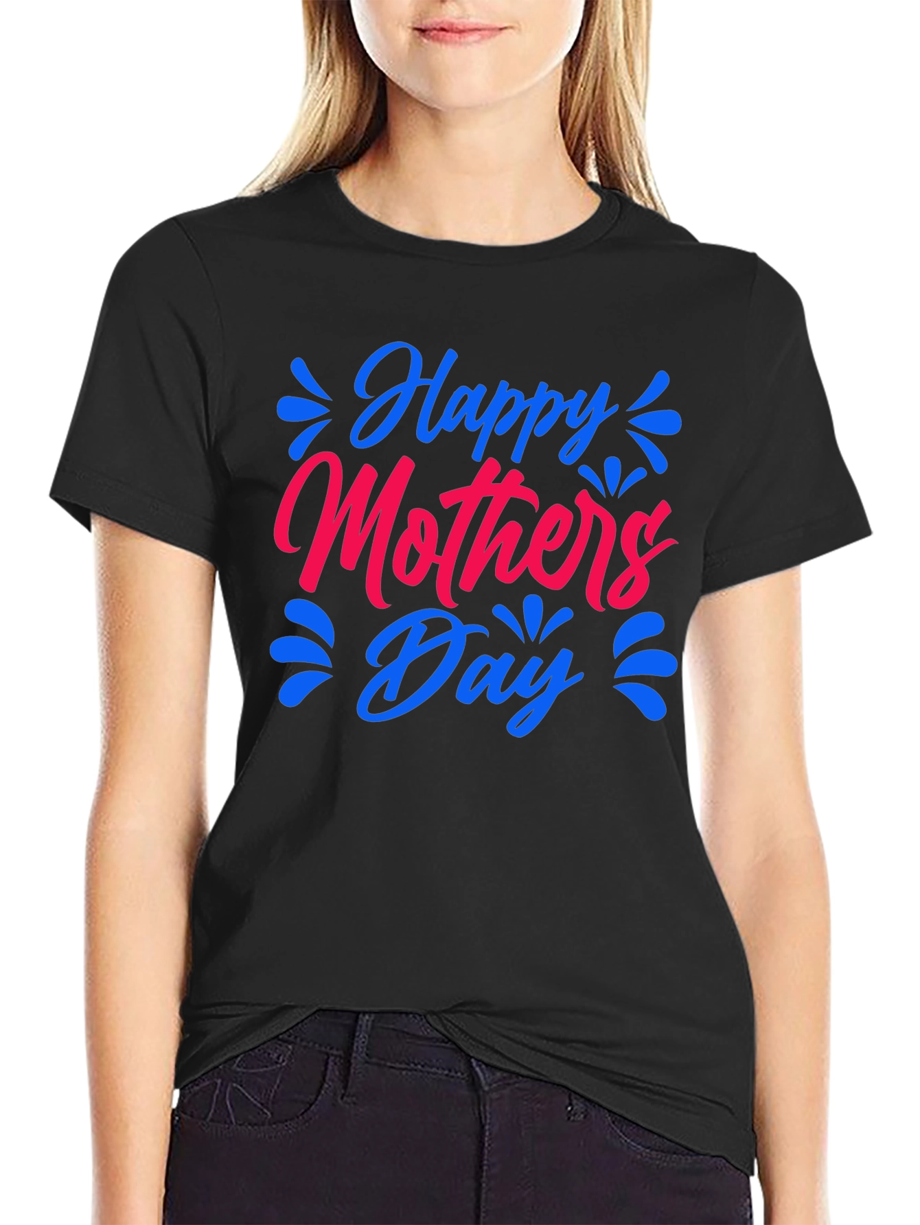 Happy Mothers Day Black T-Shirt