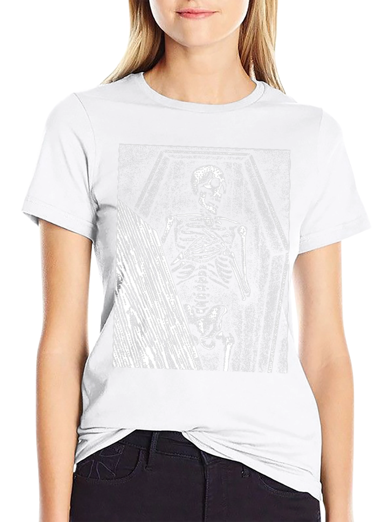 Skeleton Coffin T-Shirt - Unique Graphic Tee