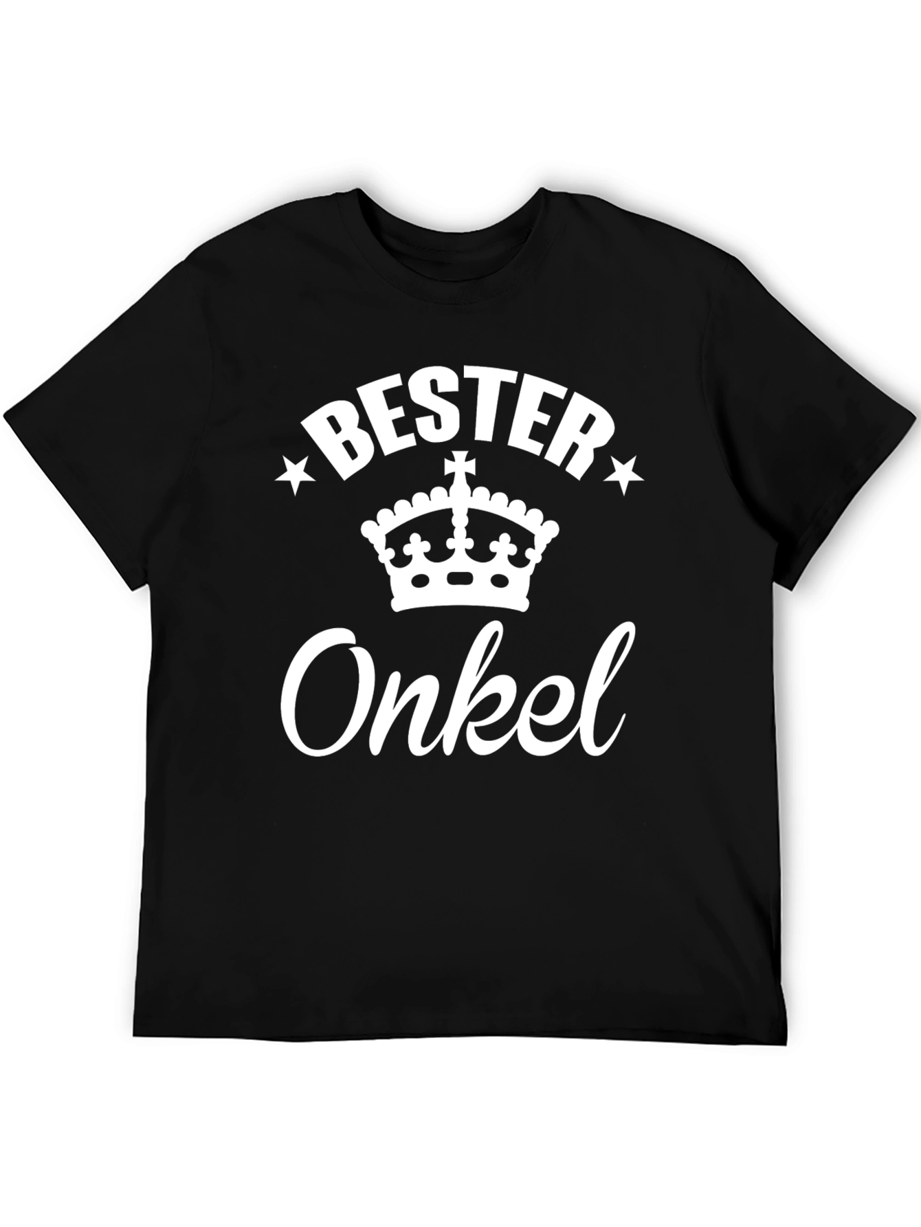 Bester Onkel Crown Graphic Black T-Shirt
