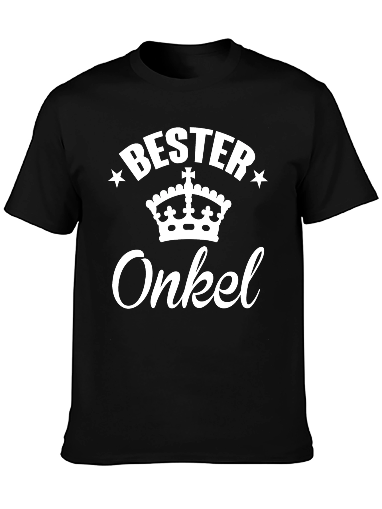 Bester Onkel Crown Graphic Black T-Shirt