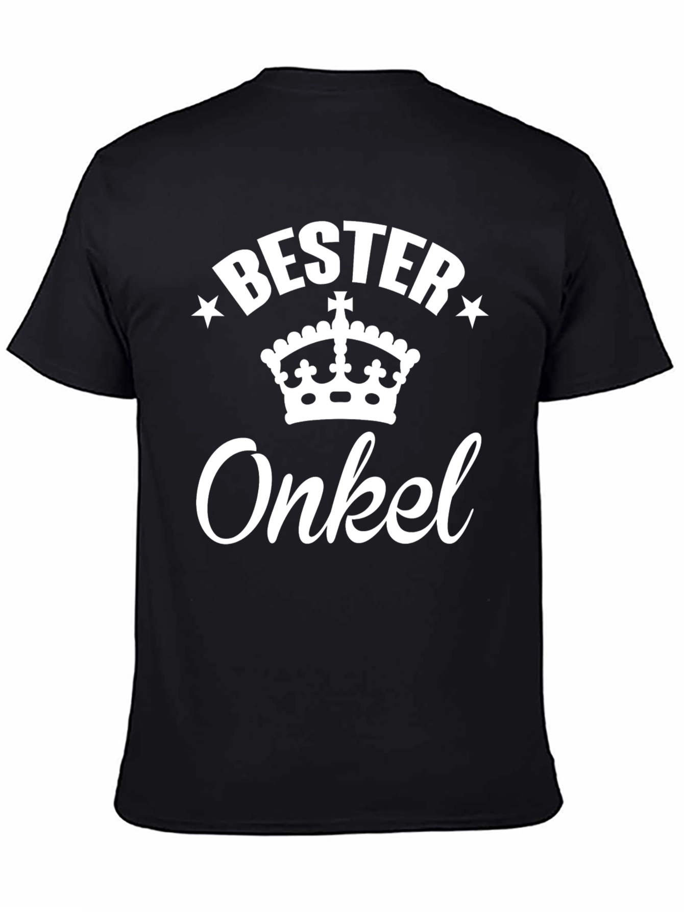 Bester Onkel Crown Graphic Black T-Shirt