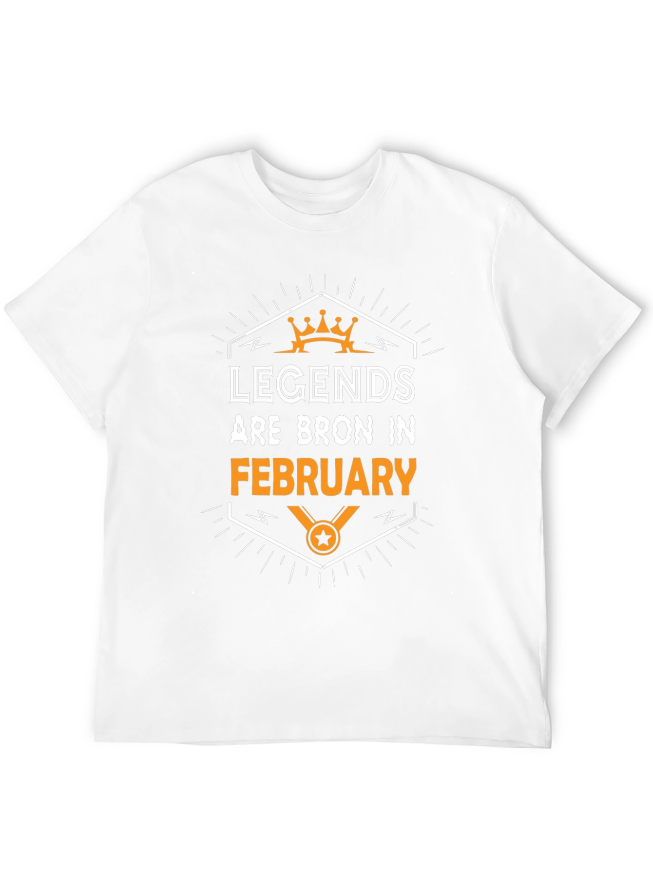 Legends Are Born in February Black T-Shirt