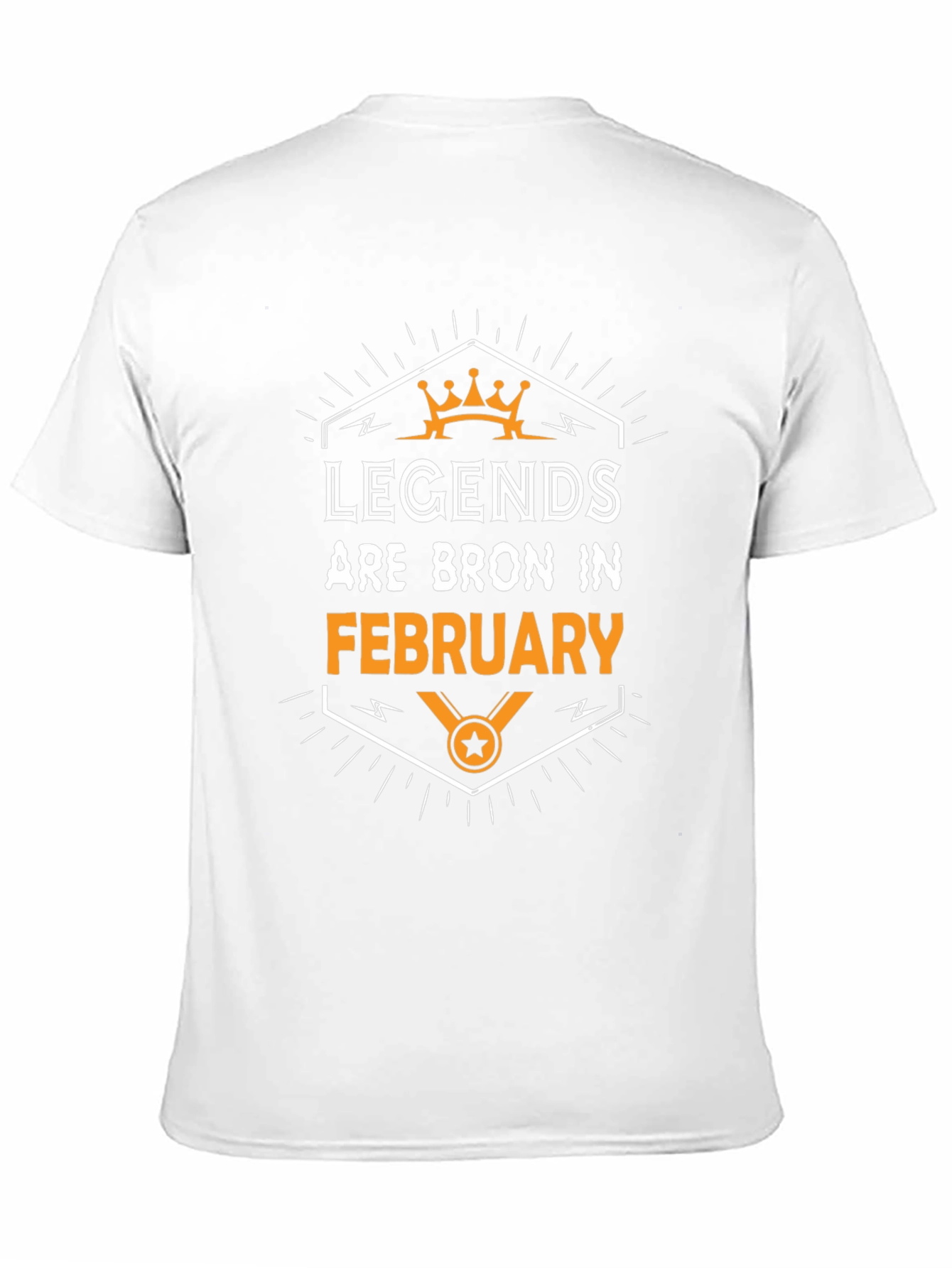 Legends Are Born in February Black T-Shirt