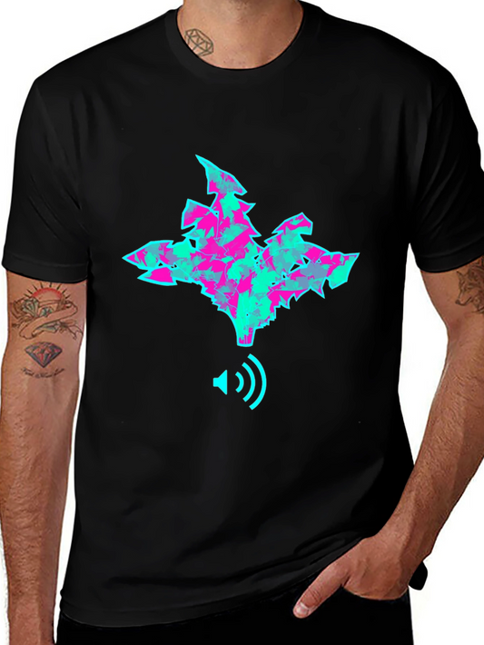 Abstract Sound Wave T-Shirt - Trendy Graphic Tee