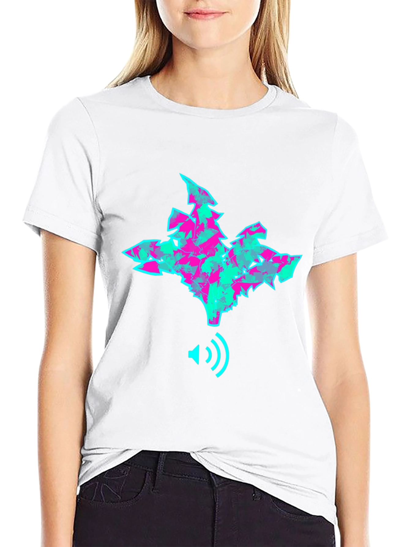 Abstract Sound Wave T-Shirt - Trendy Graphic Tee
