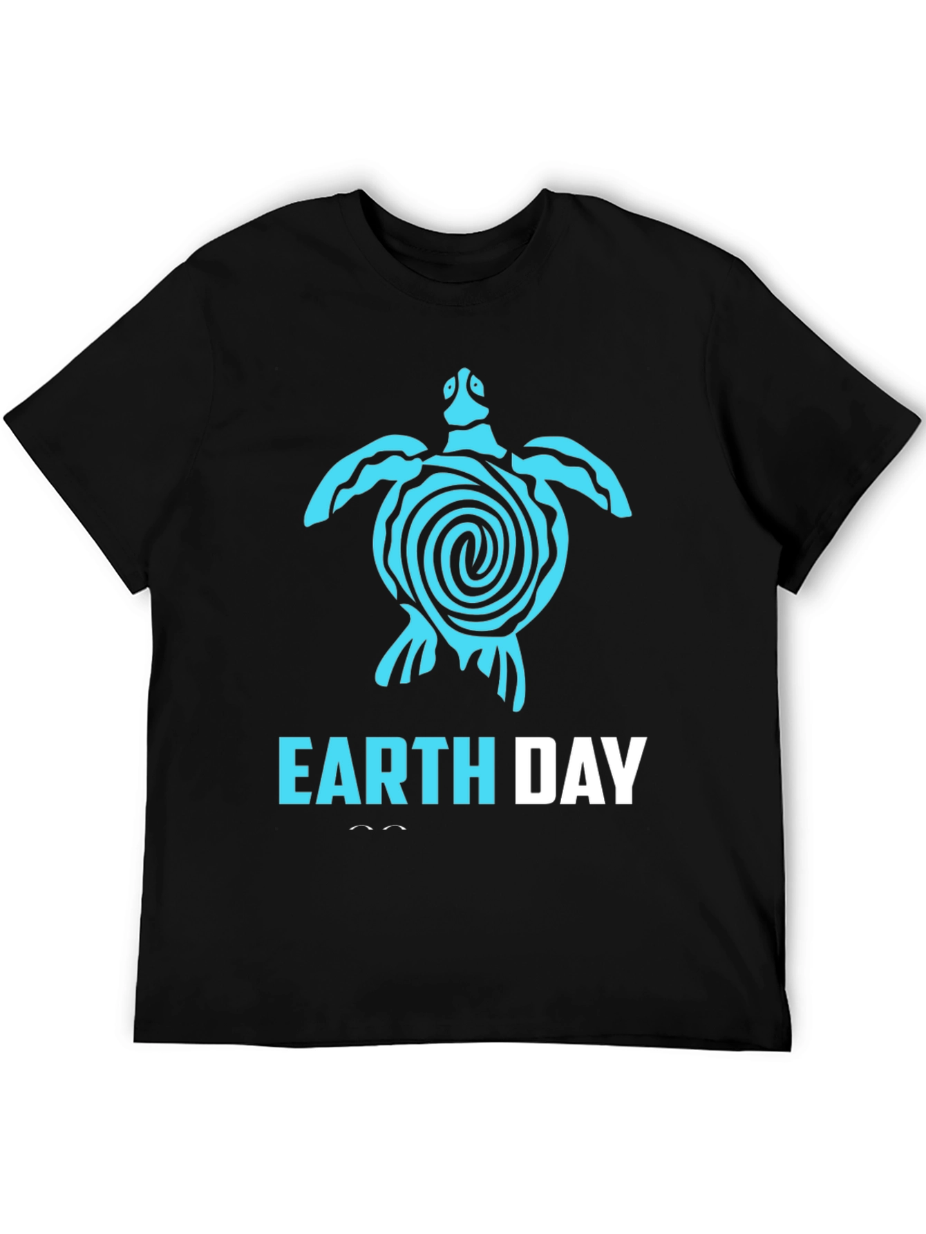 Earth Day Turtle T-Shirt - Black Cotton Tee
