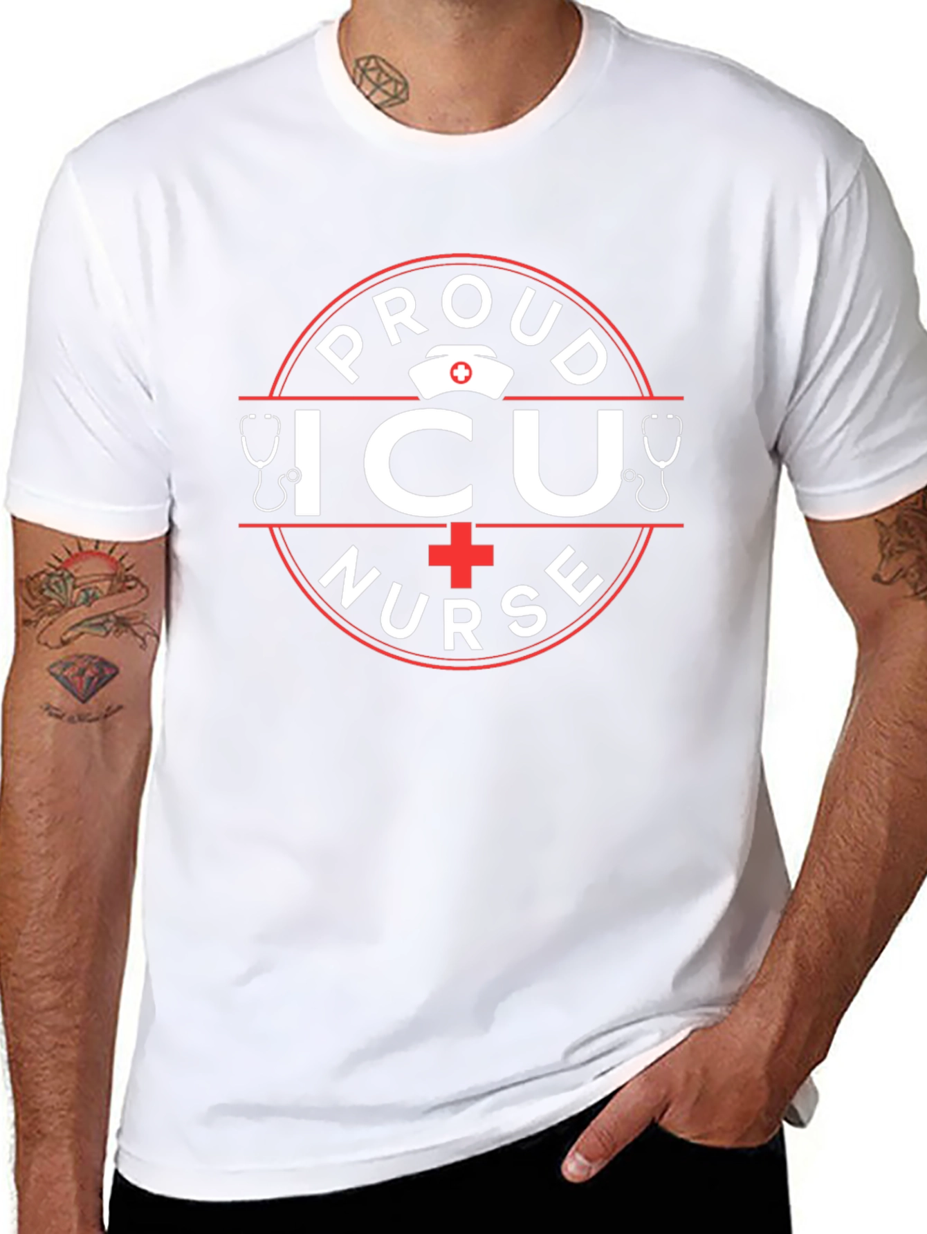 Proud ICU Nurse T-Shirt - Black