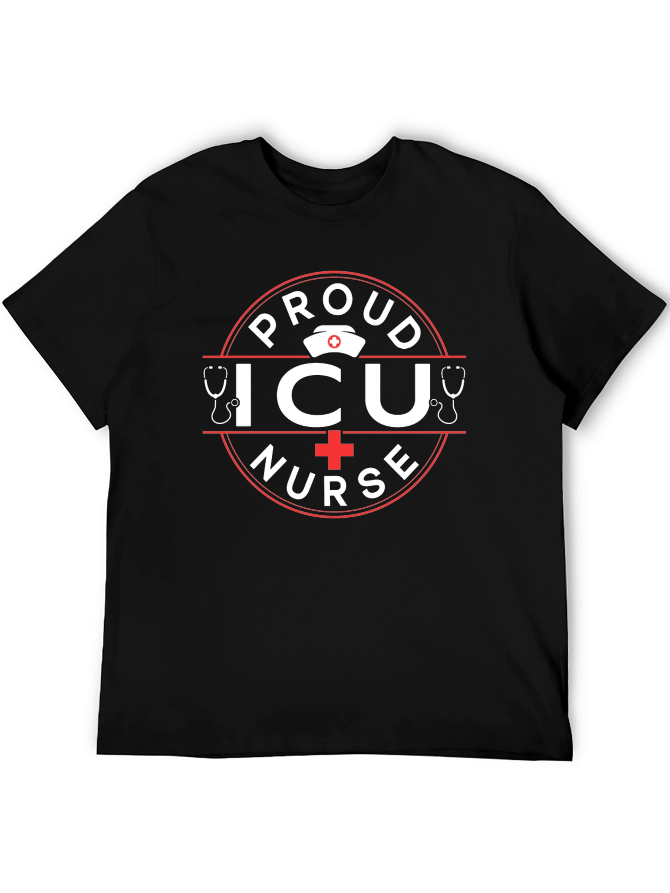 Proud ICU Nurse T-Shirt - Black