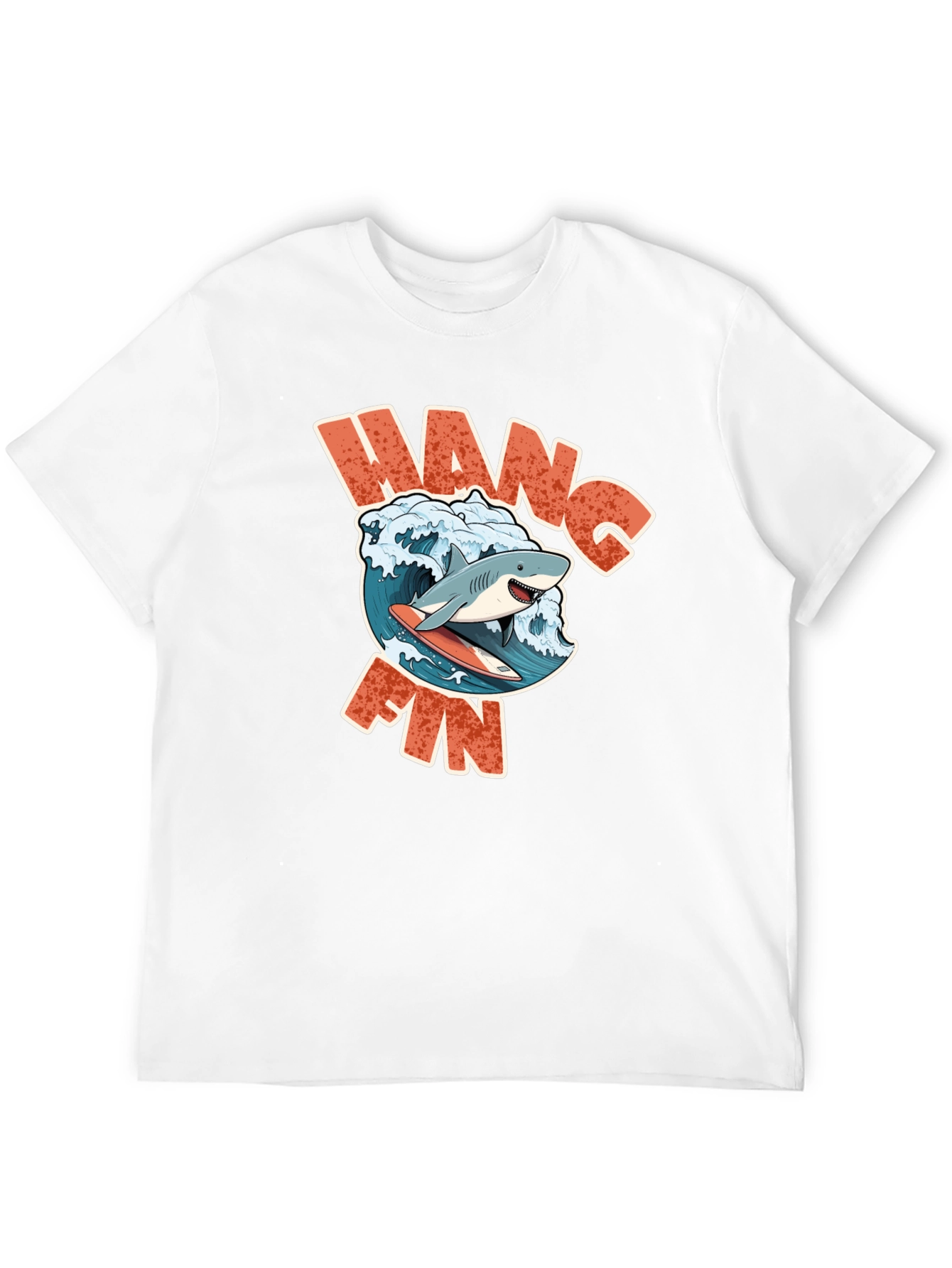 Hang Fin Shark Surfing T-Shirt