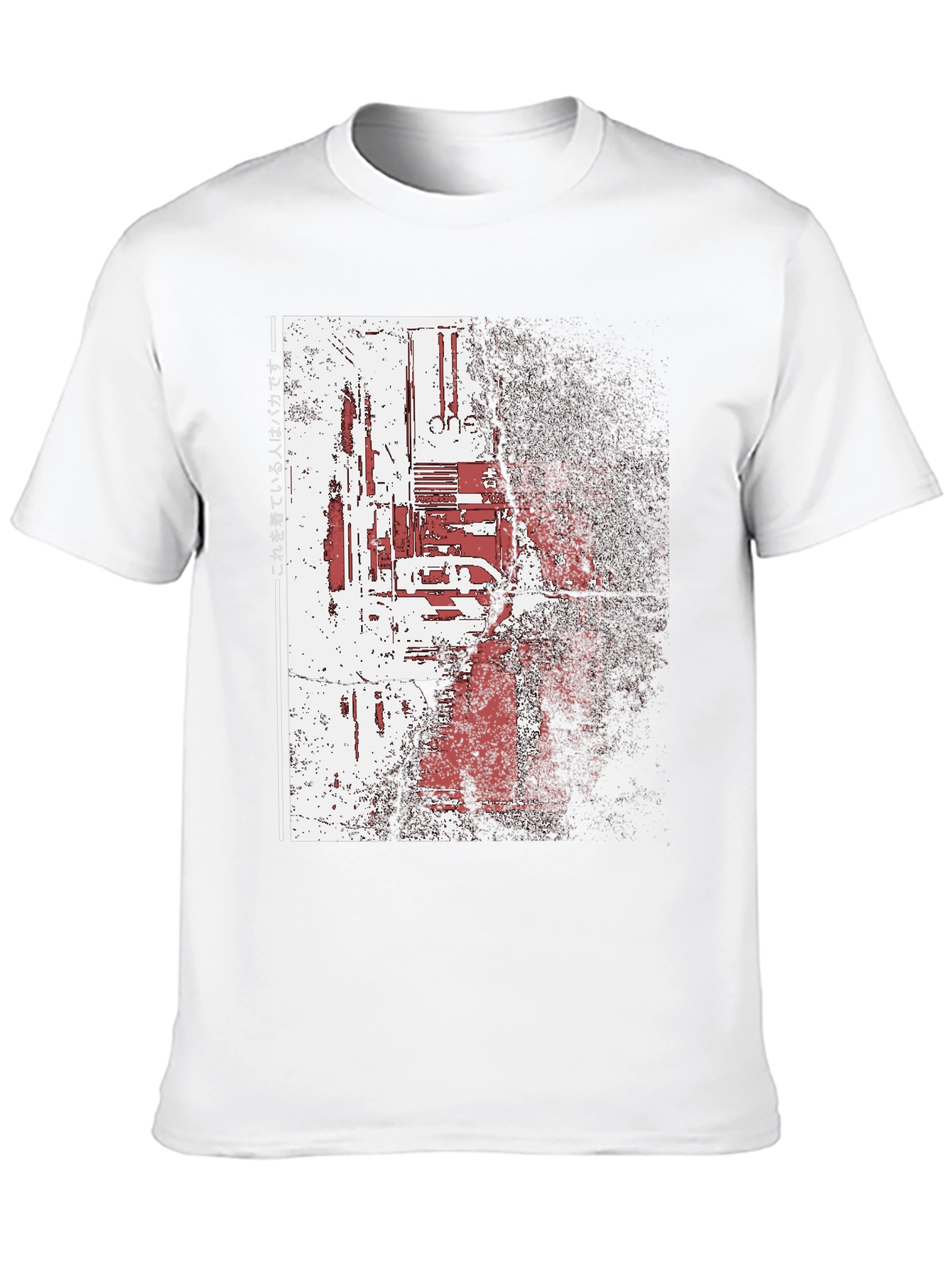Distressed Cyberpunk Graphic Print Black T-Shirt