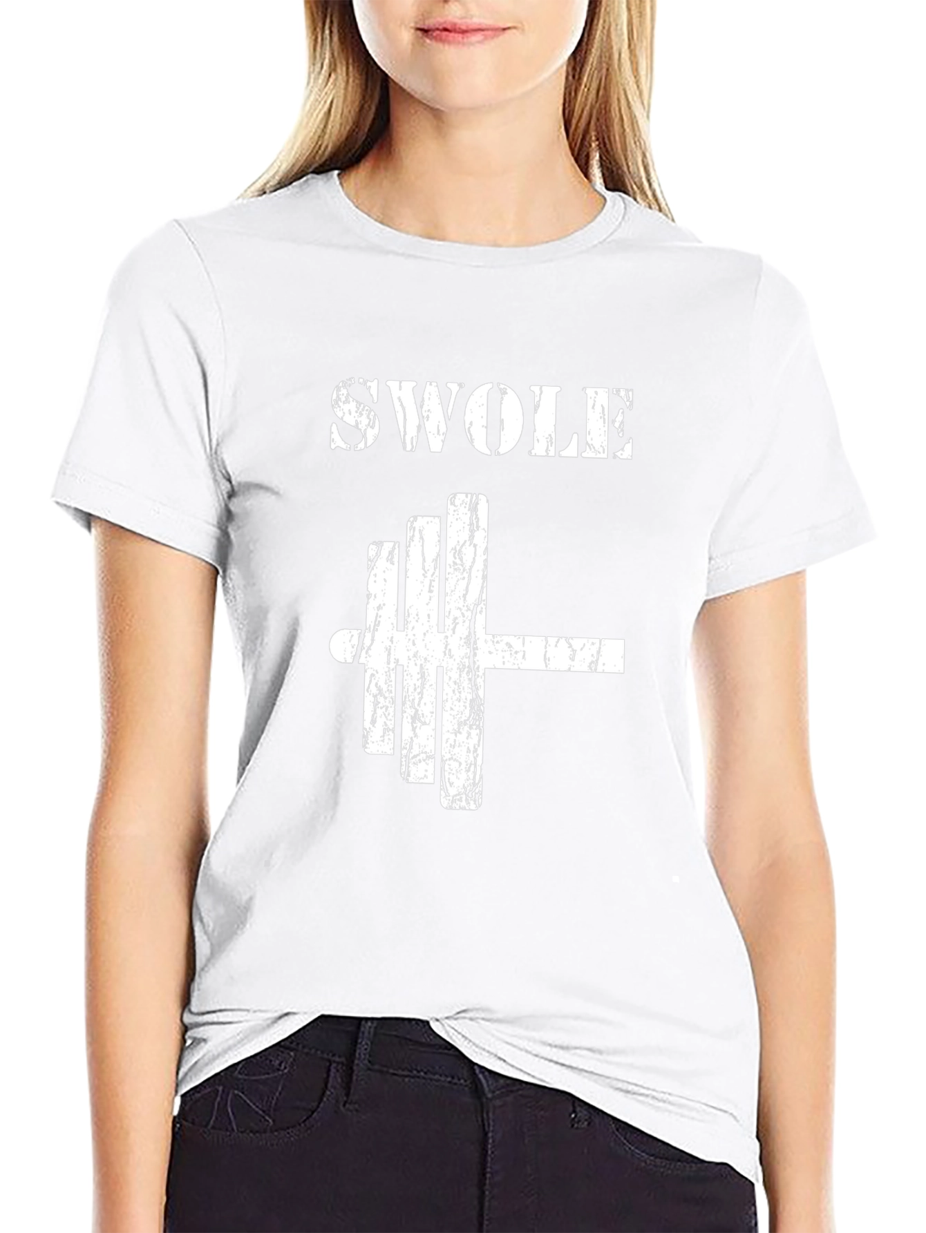 Swole Weightlifting Gym T-Shirt - Black