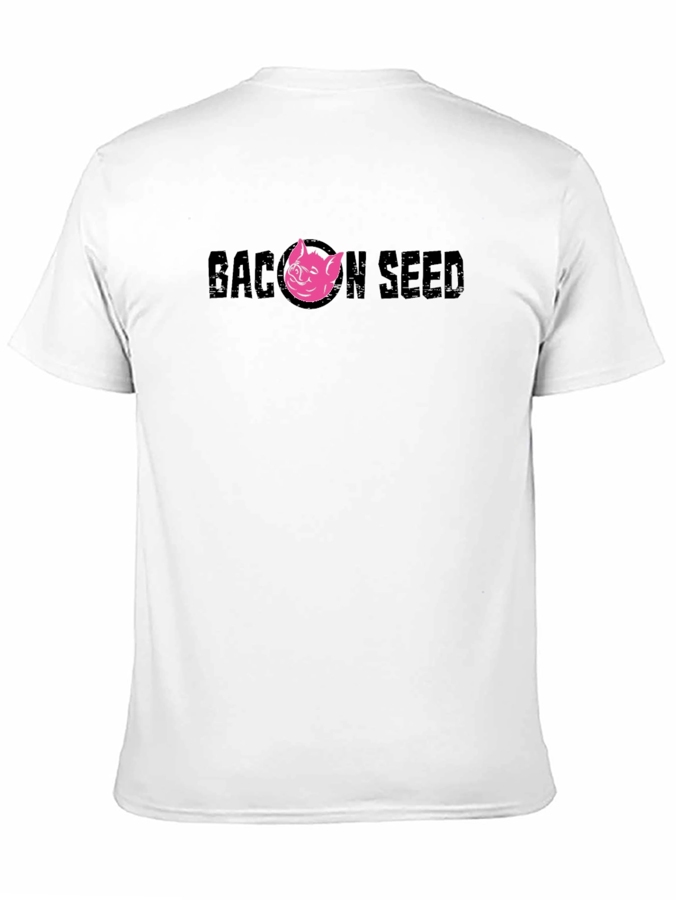Bacon Seed Graphic Tee - Black Pig Design Shirt