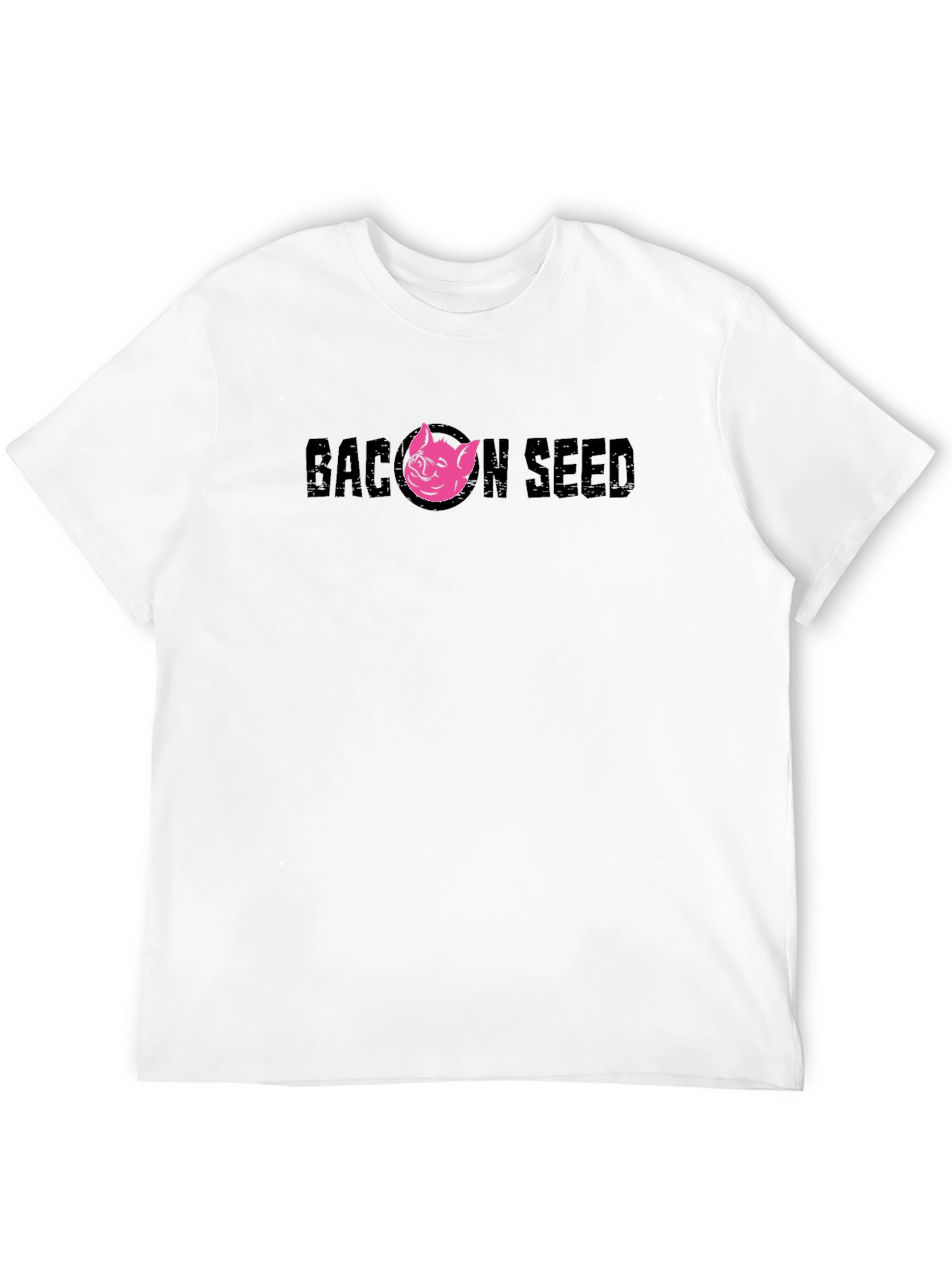 Bacon Seed Graphic Tee - Black Pig Design Shirt