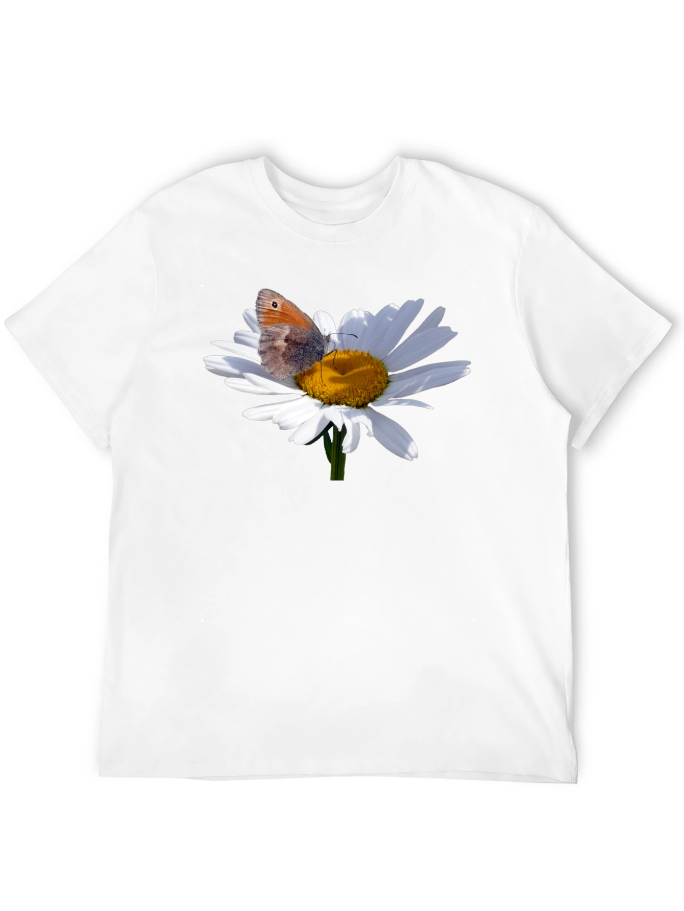 Daisy Butterfly Graphic T-Shirt - Nature Inspired Tee