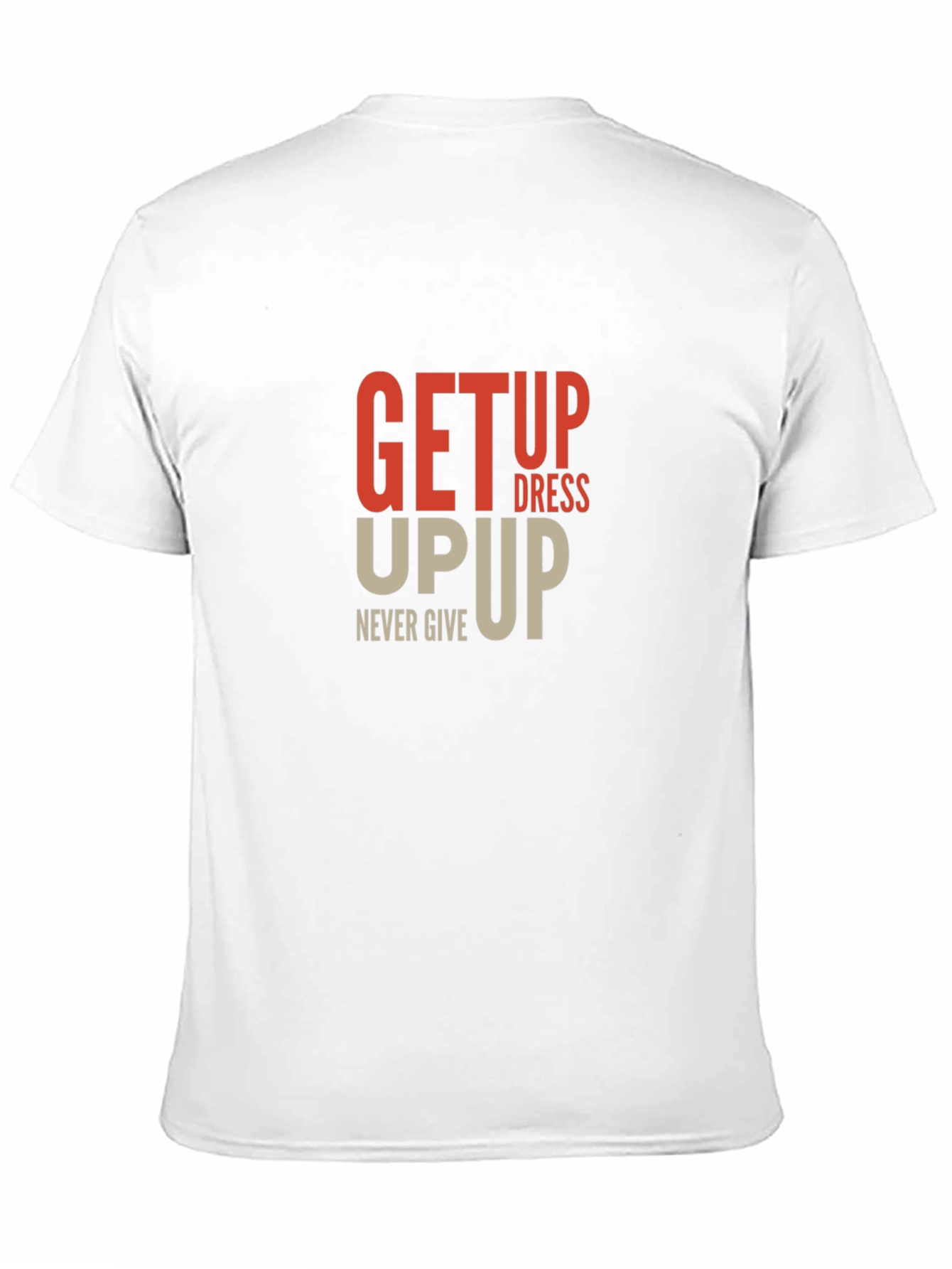 Motivational Get Up Graphic Black T-Shirt
