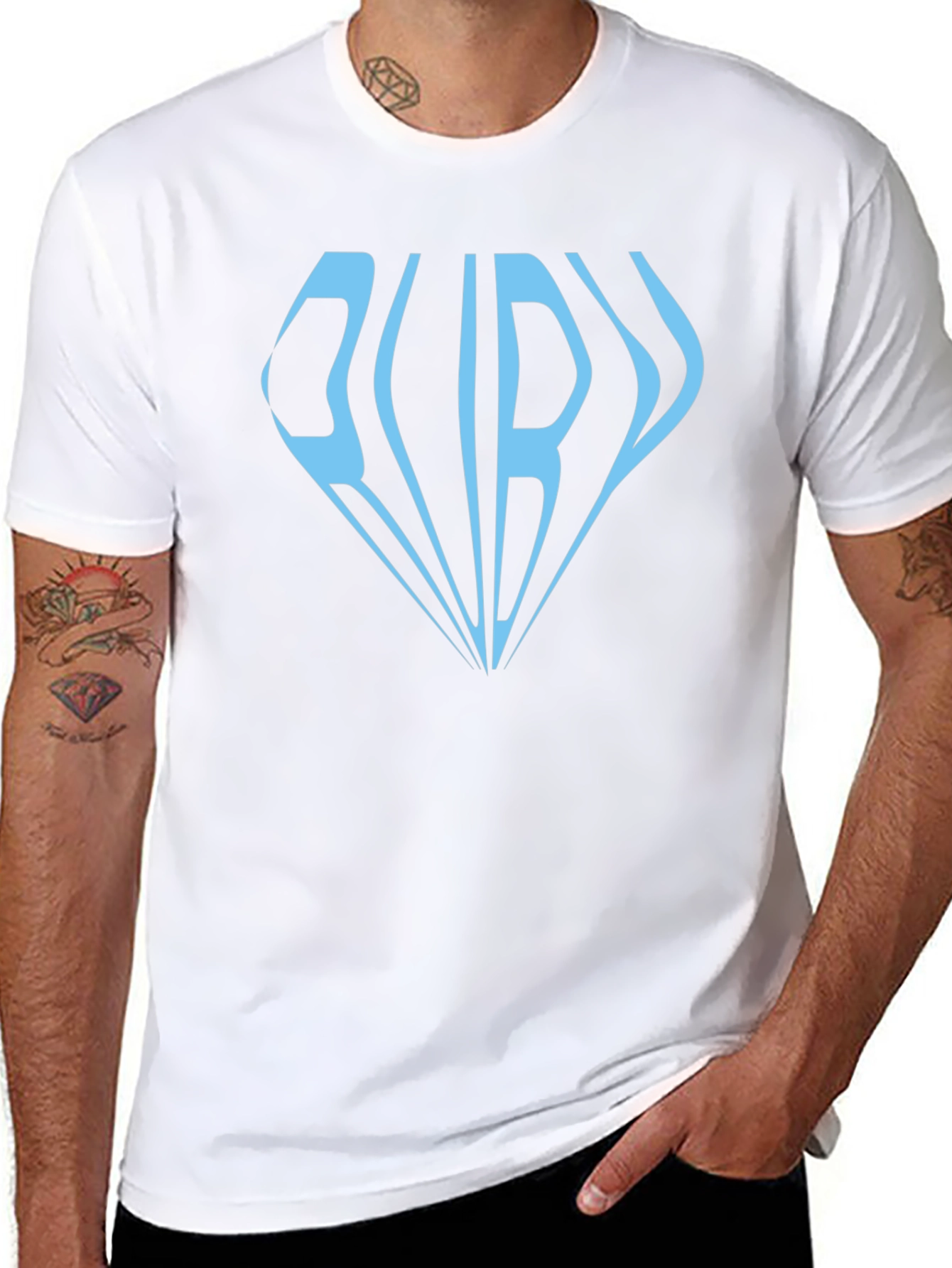 Ruby Diamond Graphic Print Black T-Shirt