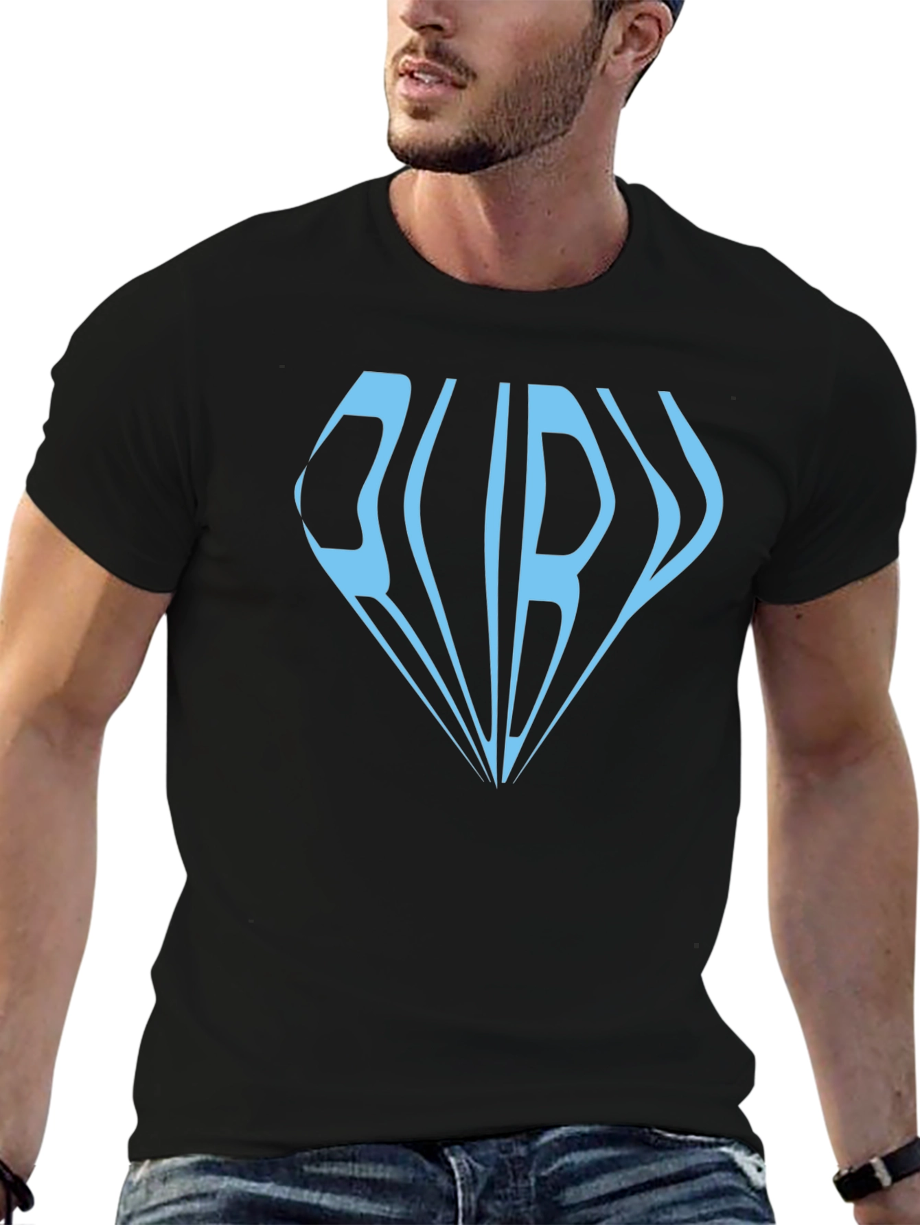 Ruby Diamond Graphic Print Black T-Shirt