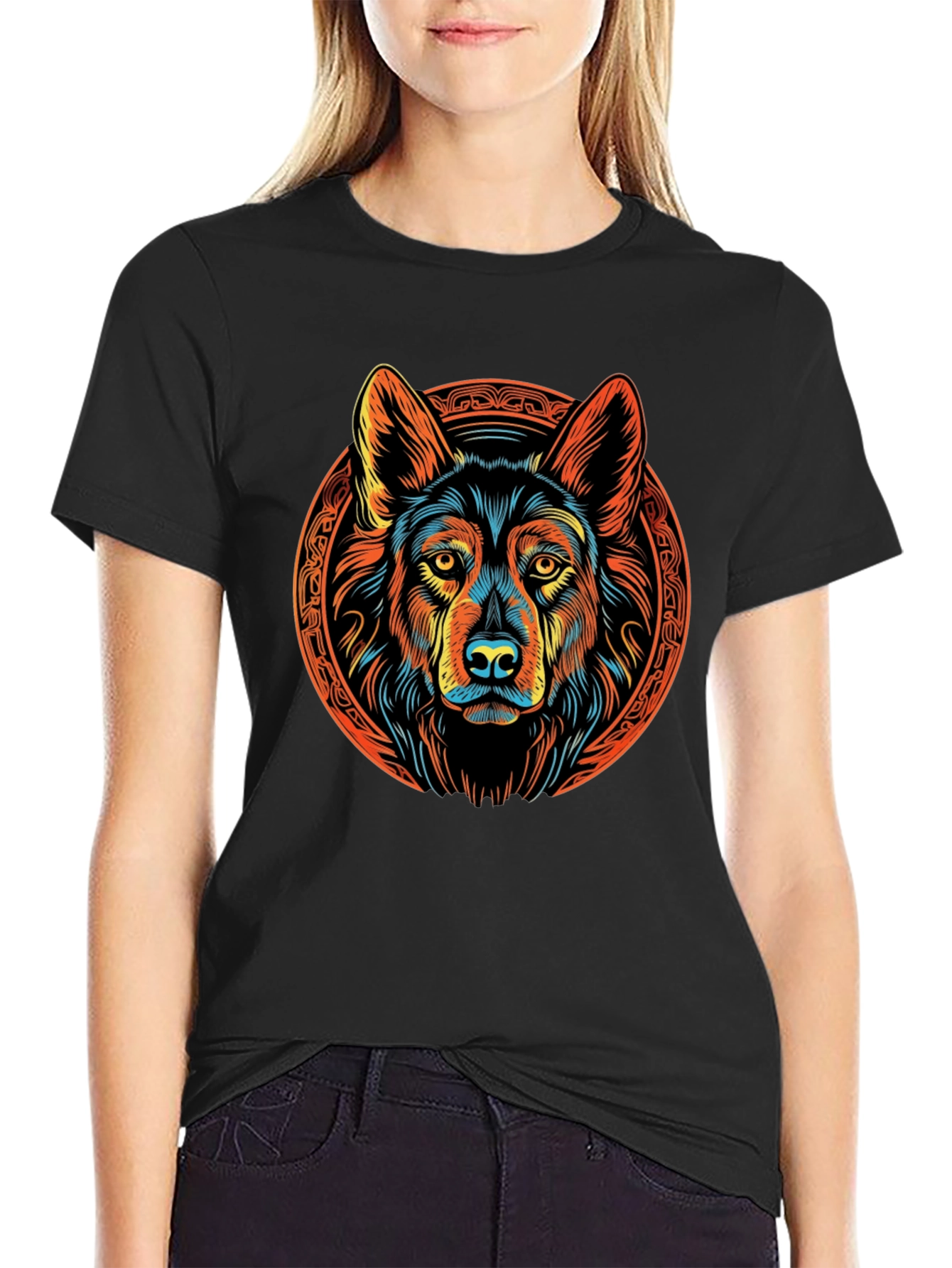 Wolf Graphic Tee - Vibrant Design