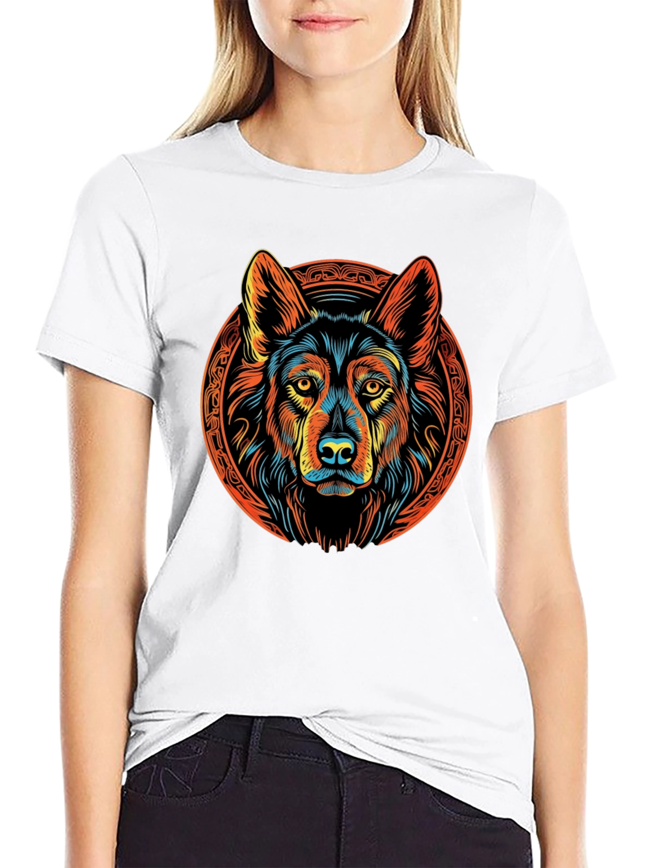 Wolf Graphic Tee - Vibrant Design
