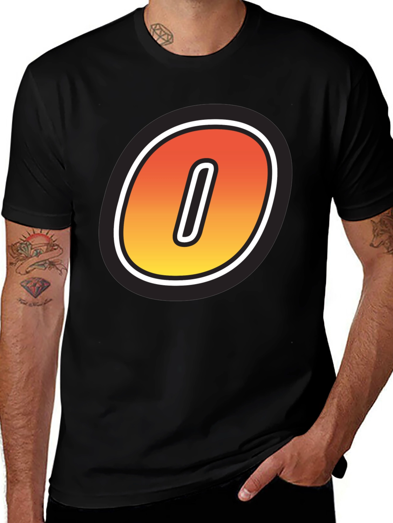 Fiery O Graphic Tee - Bold Statement Shirt