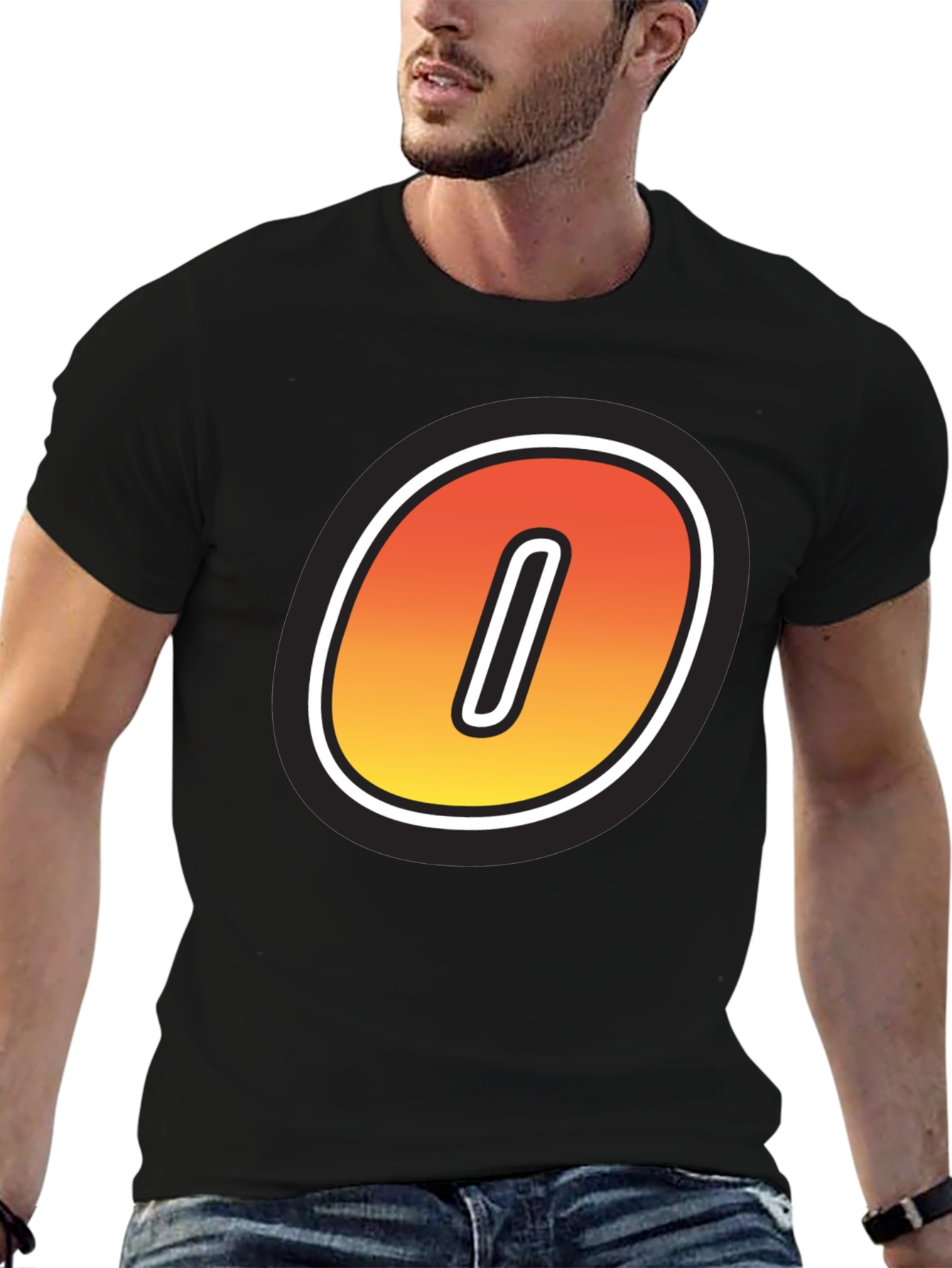 Fiery O Graphic Tee - Bold Statement Shirt