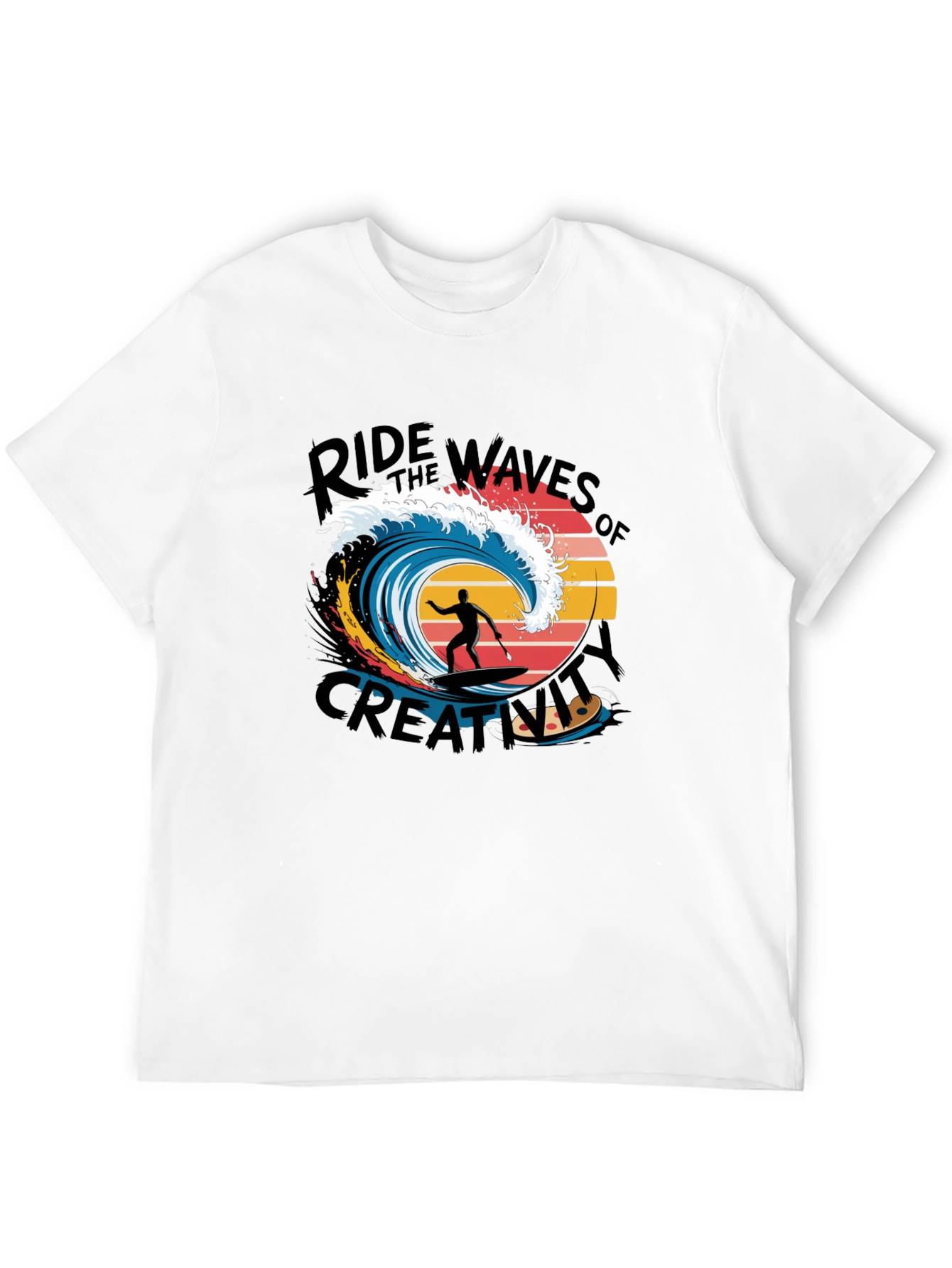 Ride the Waves T-Shirt - Black Graphic Tee
