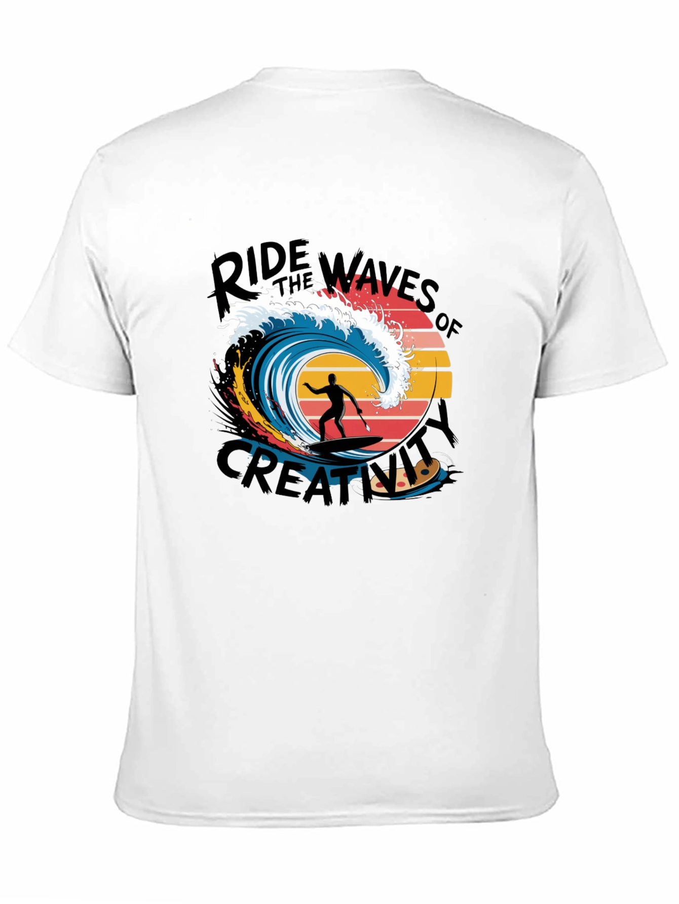 Ride the Waves T-Shirt - Black Graphic Tee