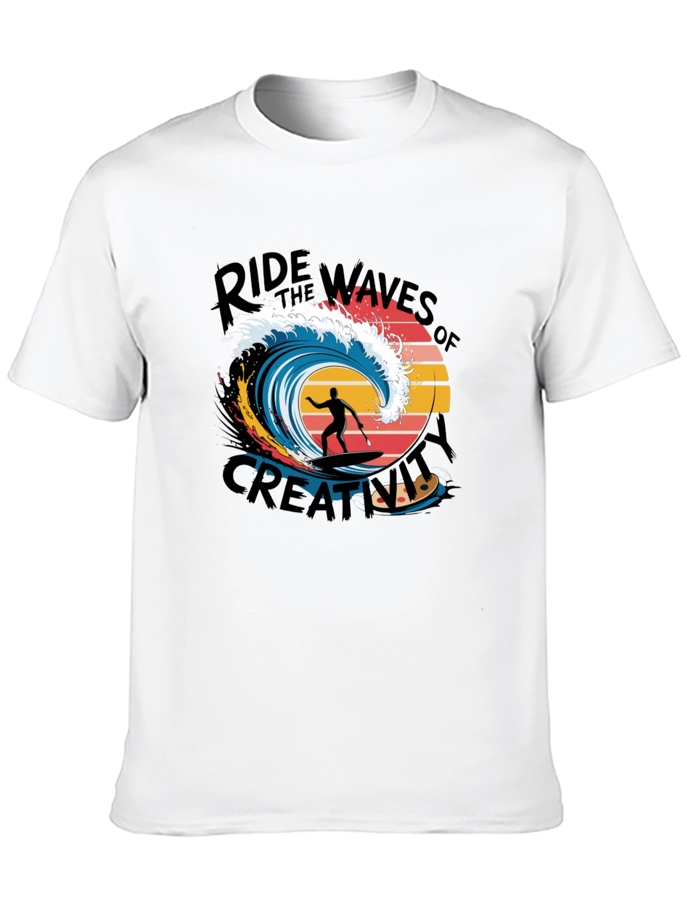 Ride the Waves T-Shirt - Black Graphic Tee