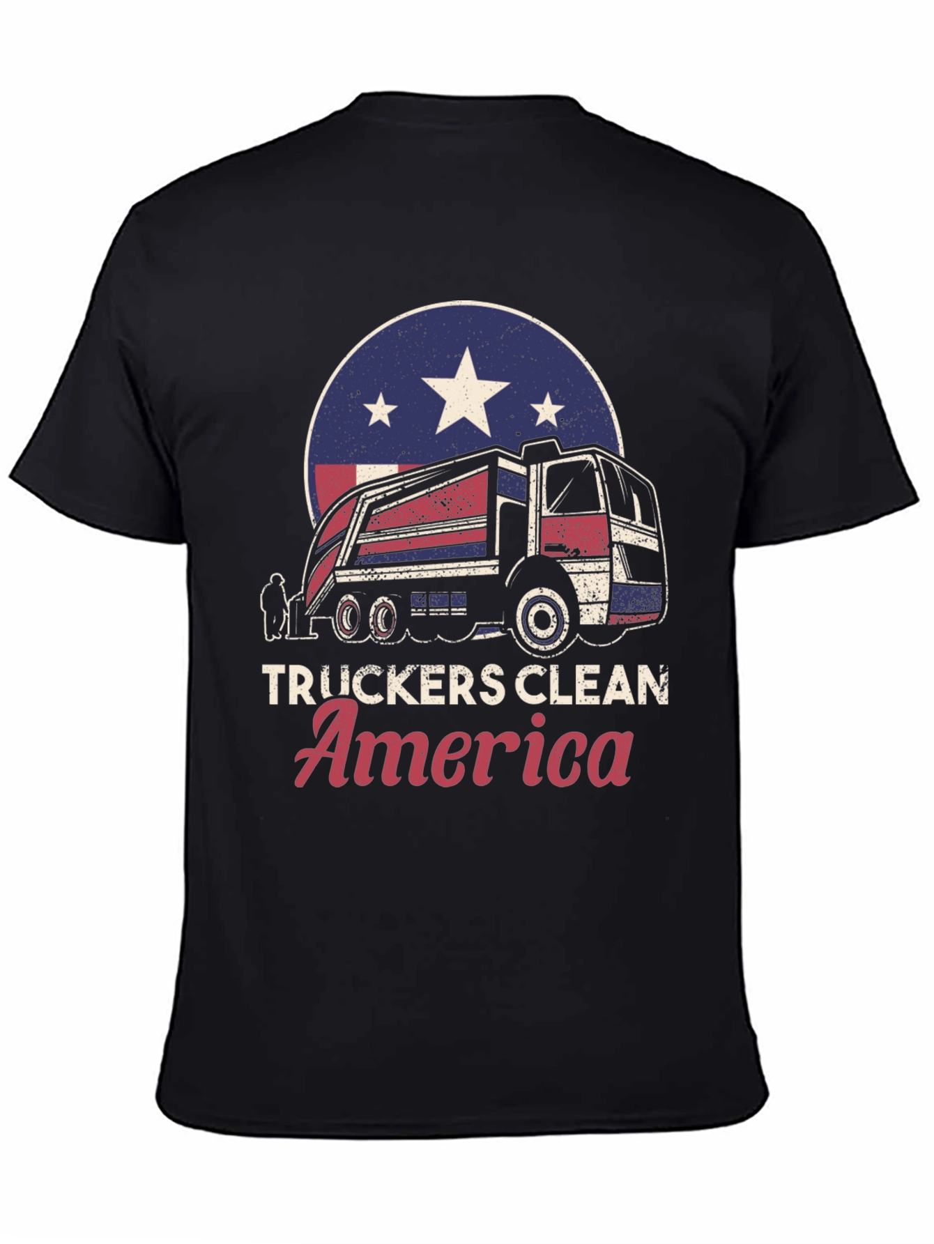 Truckers Clean America Patriotic Graphic Tee