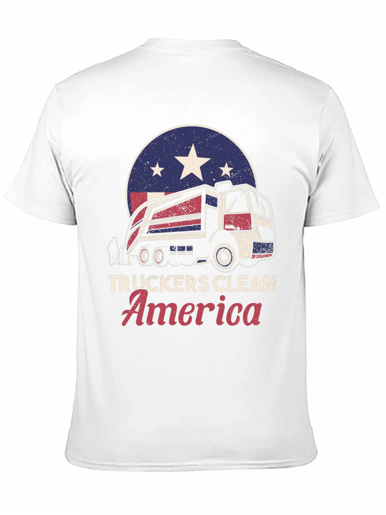 Truckers Clean America Patriotic Graphic Tee