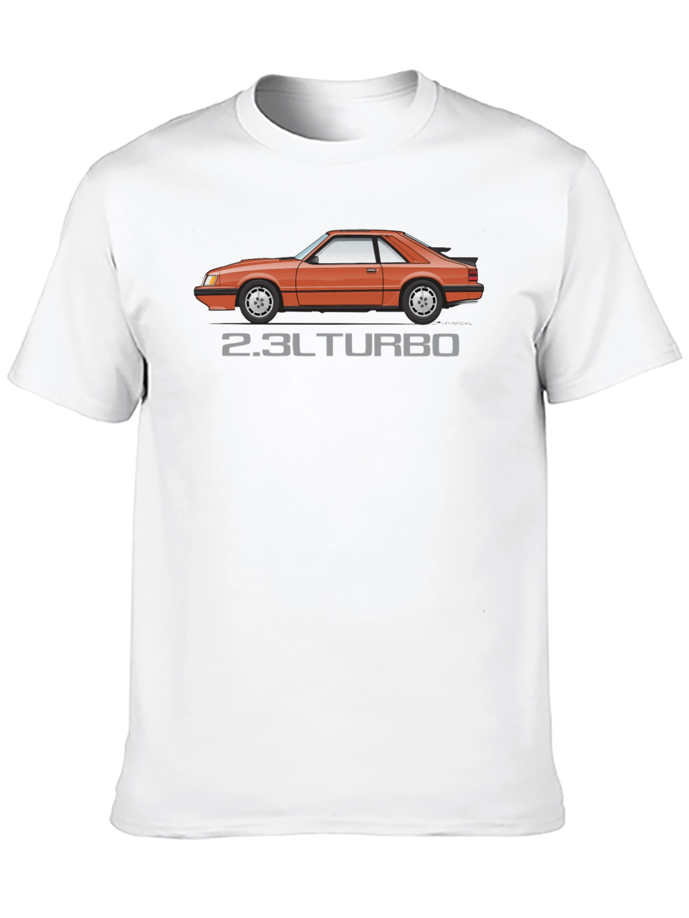 2.3L Turbo Car Graphic Black T-Shirt
