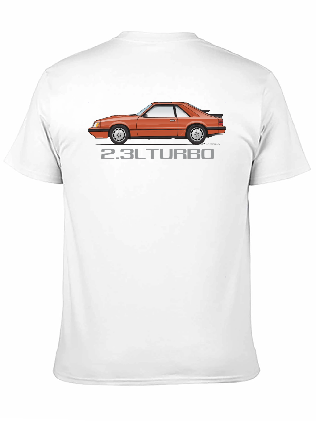 2.3L Turbo Car Graphic Black T-Shirt