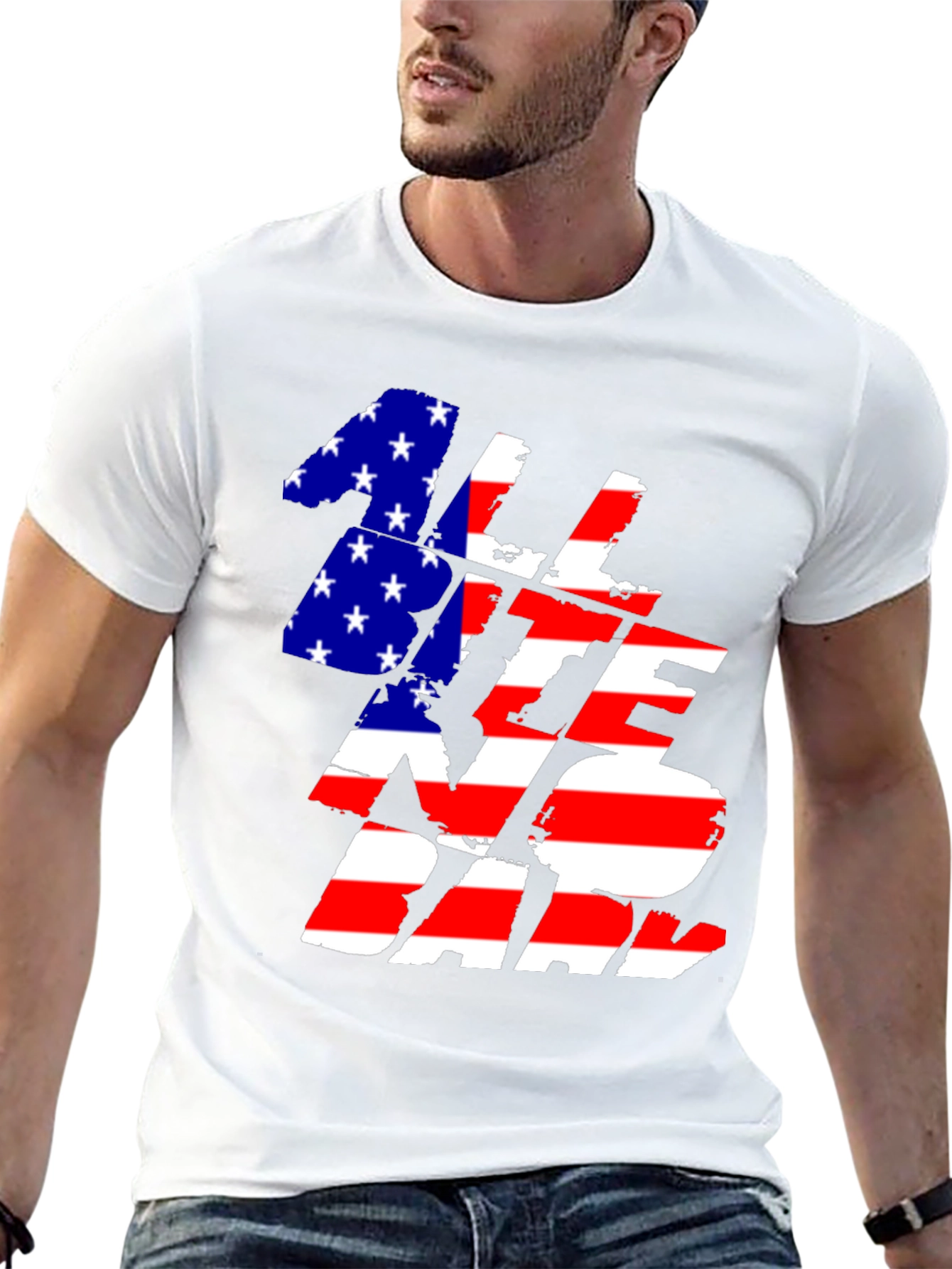 Patriotic All State No Dad T-Shirt