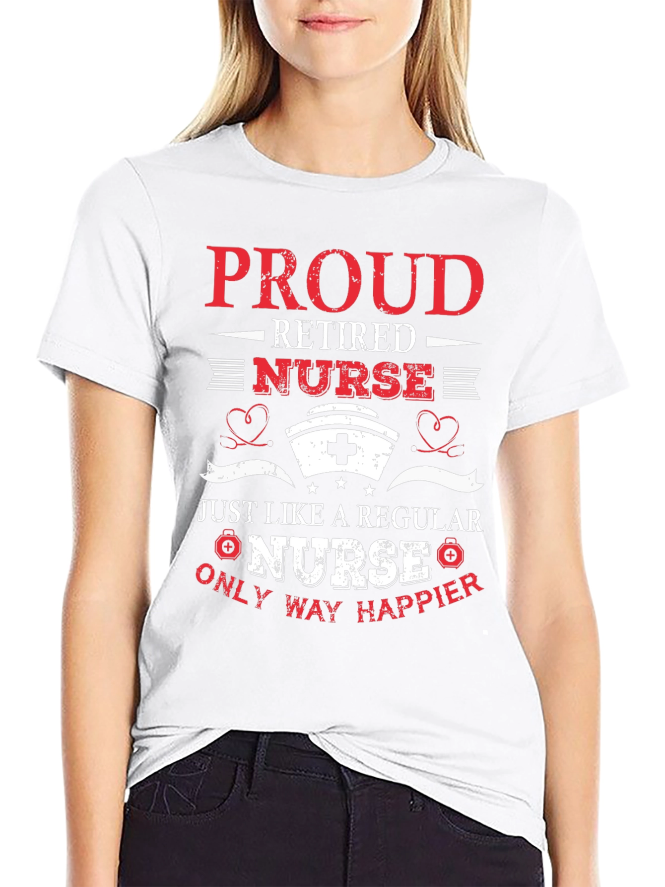 Proud Retired Nurse Graphic T-Shirt