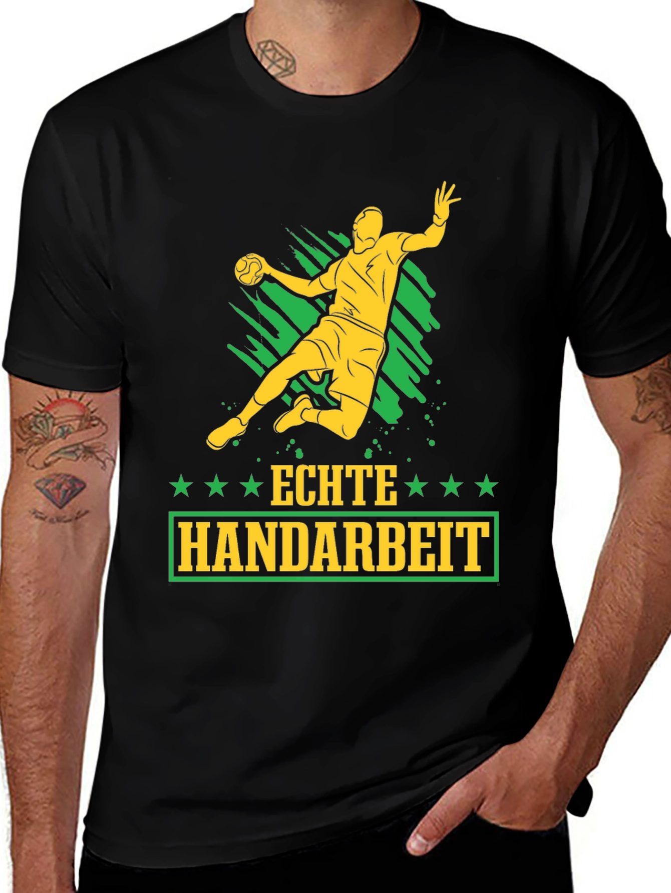 Echte Handarbeit Handball Graphic T-Shirt