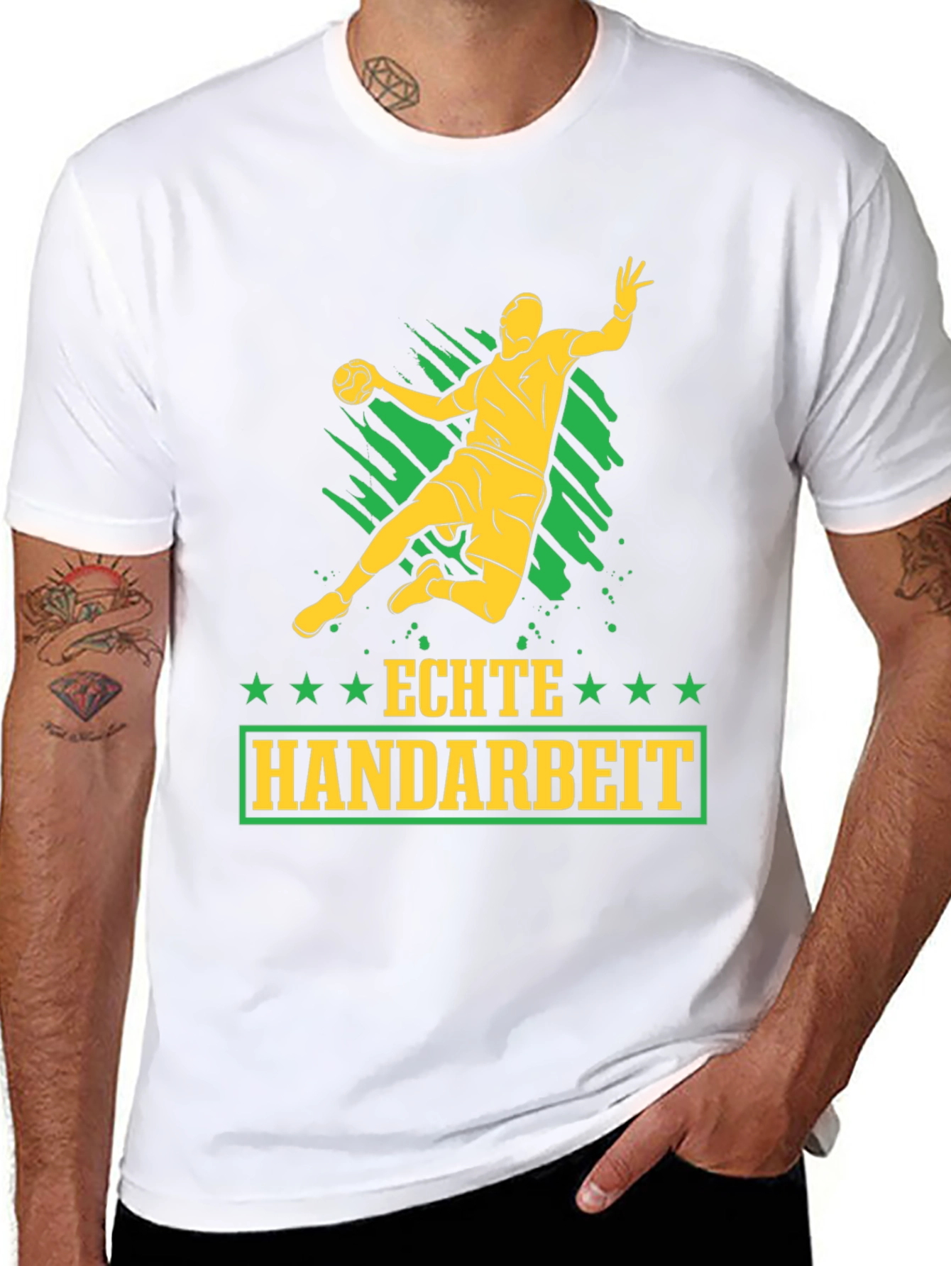 Echte Handarbeit Handball Graphic T-Shirt
